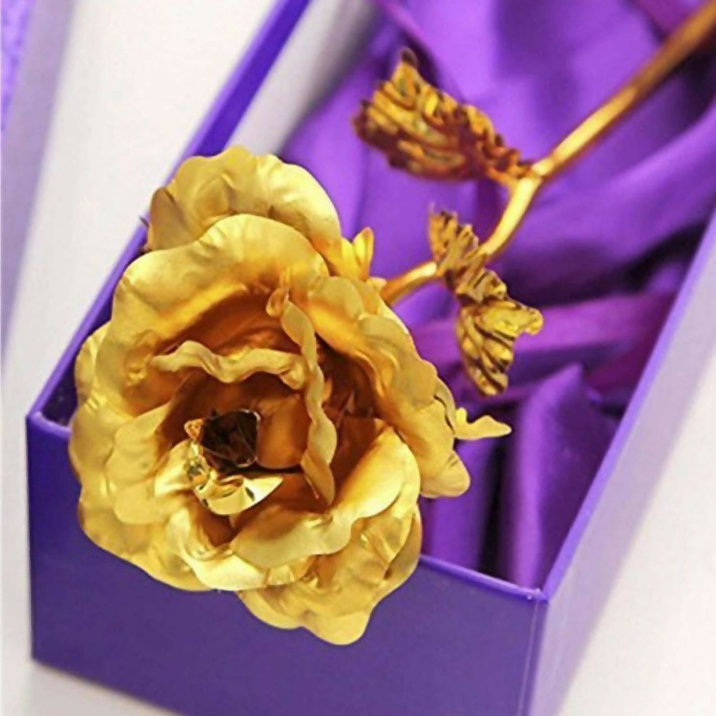 Premium LOVE Golden Rose Showpiece with Stand | 24K Gold Foil Artificial Rose with Love Base for Romantic Gifts | Ideal for Anniversary, Birthday, Valentineâ€™s Day, Proposal & Home Decor | Elegant Golden Decorative Rose