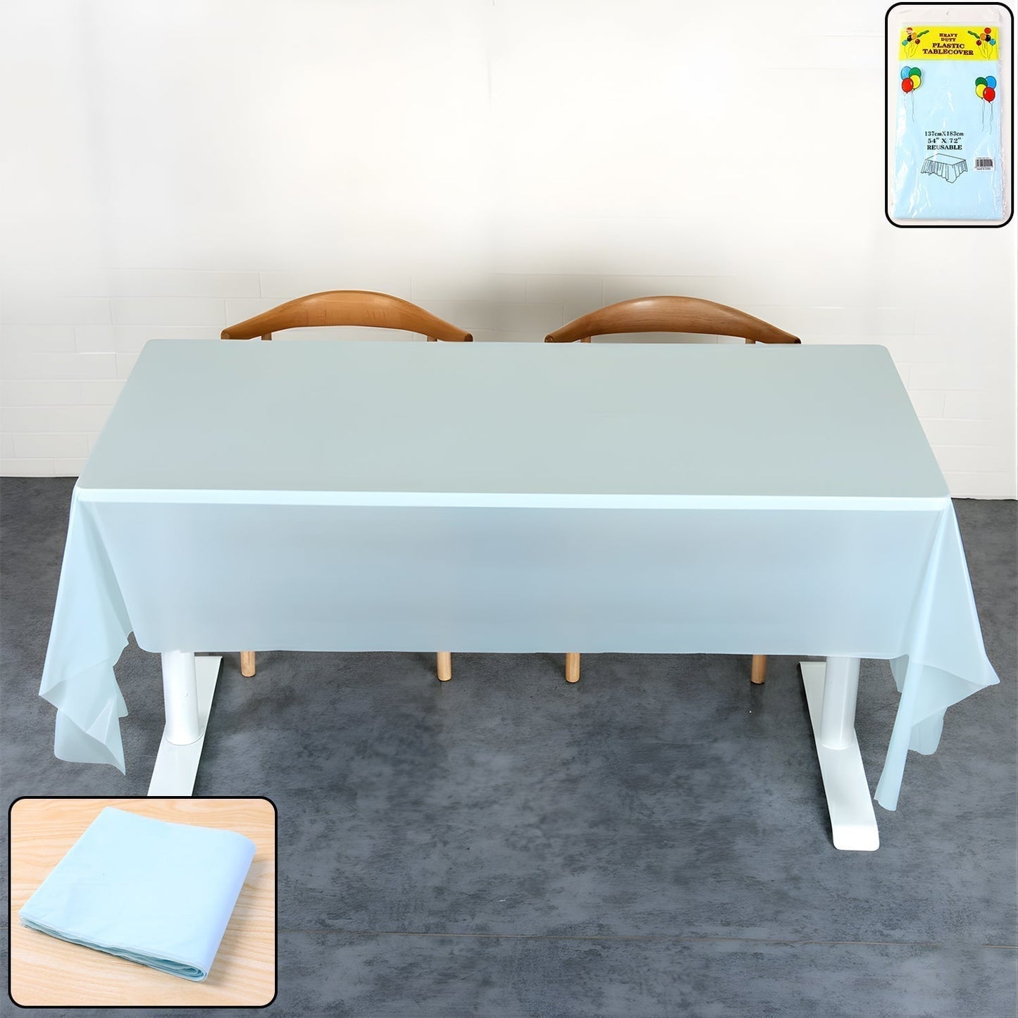 Waterproof Disposable Plastic Table Cover 137 Ã— 183 cm