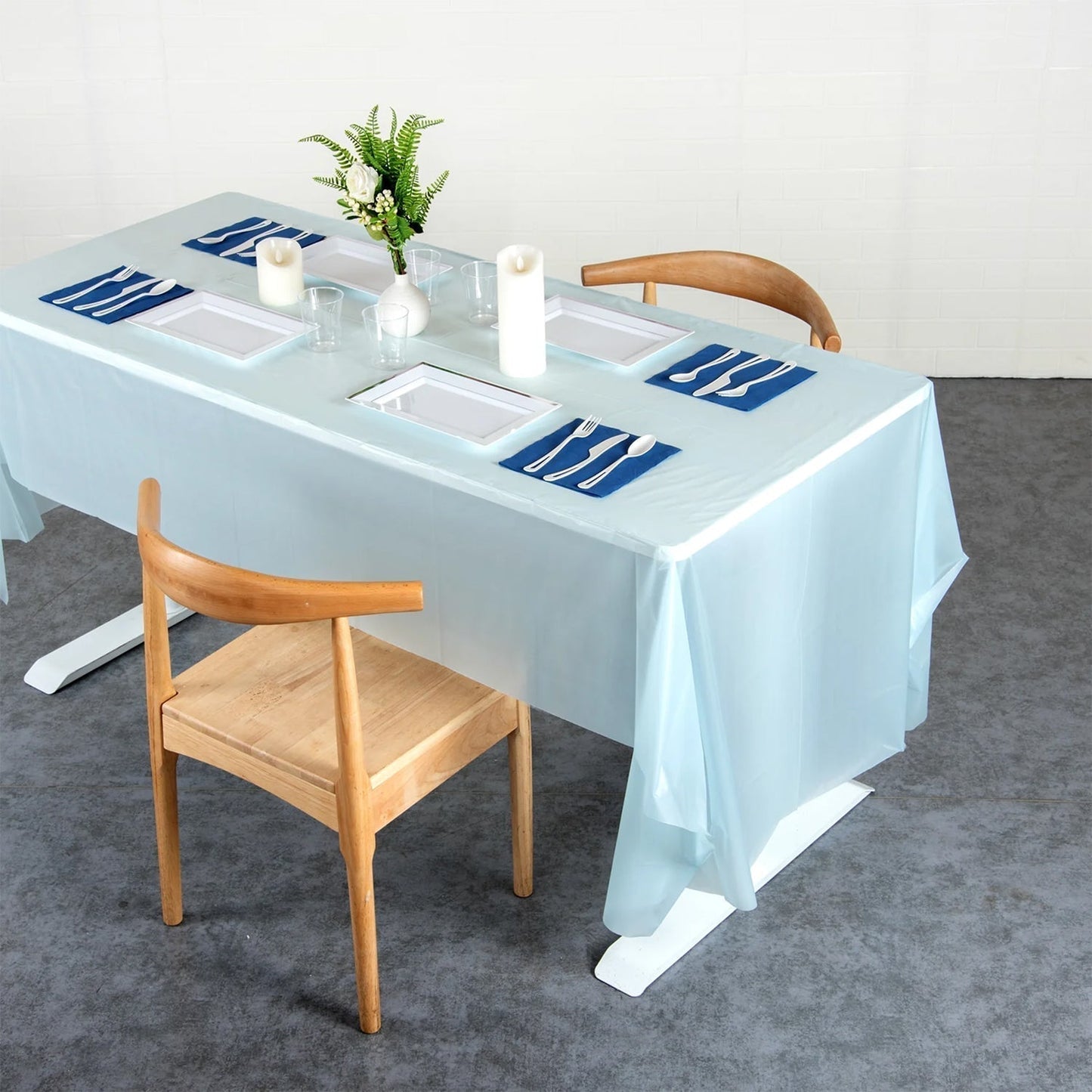 Waterproof Disposable Plastic Table Cover 137 Ã— 183 cm