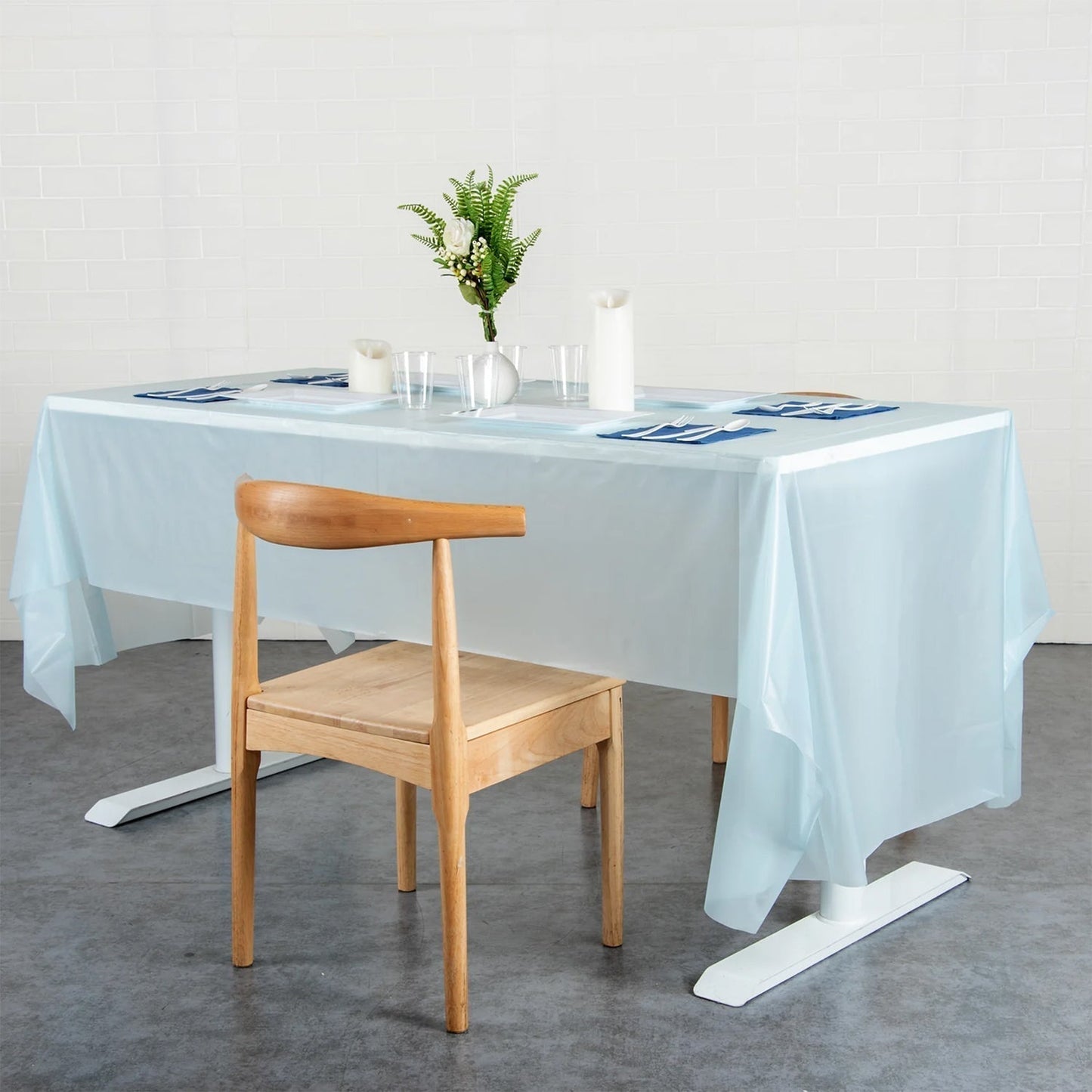 Waterproof Disposable Plastic Table Cover 137 Ã— 183 cm