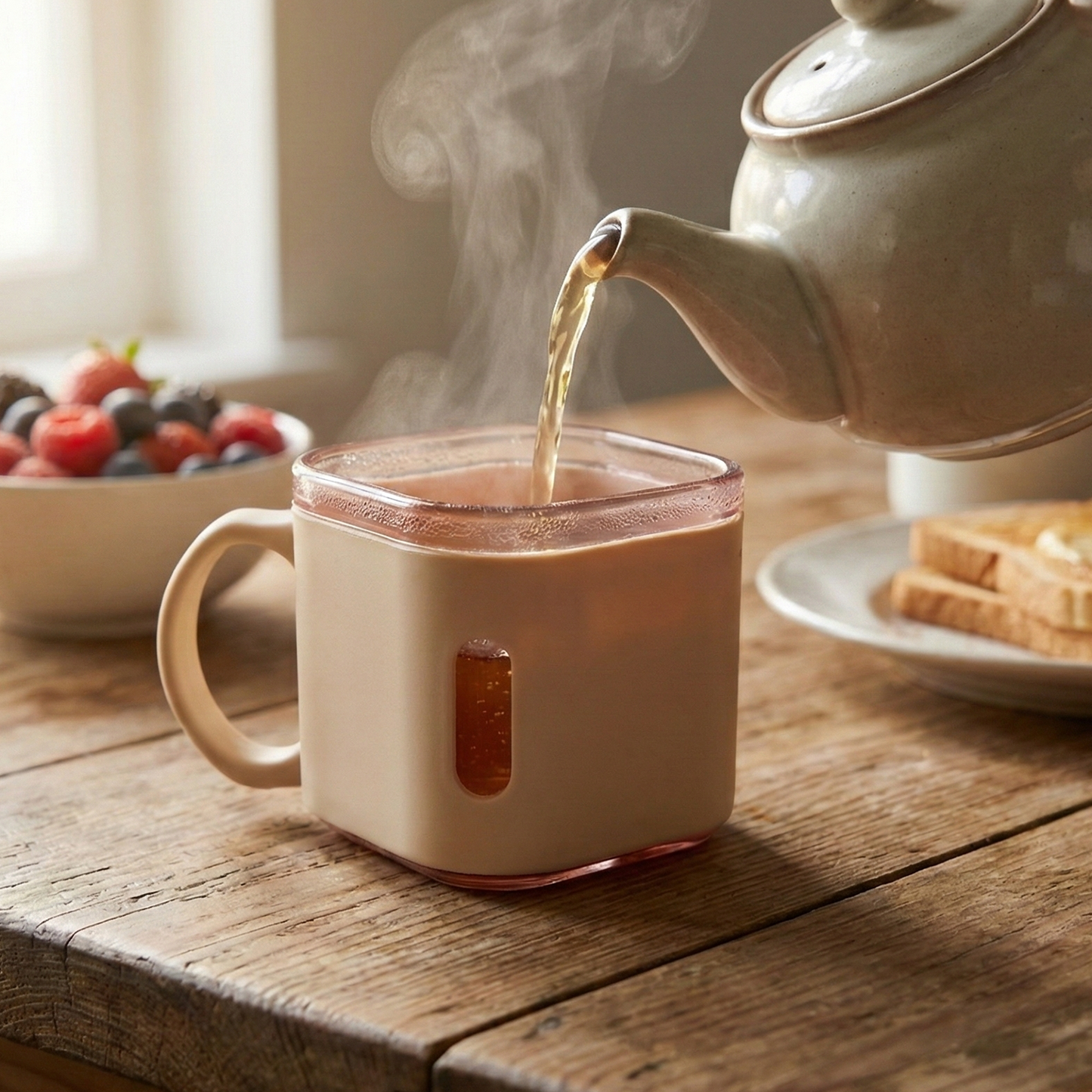 Premium Square Shape Tea Cup Set â€“ 6-Piece (150 ML)