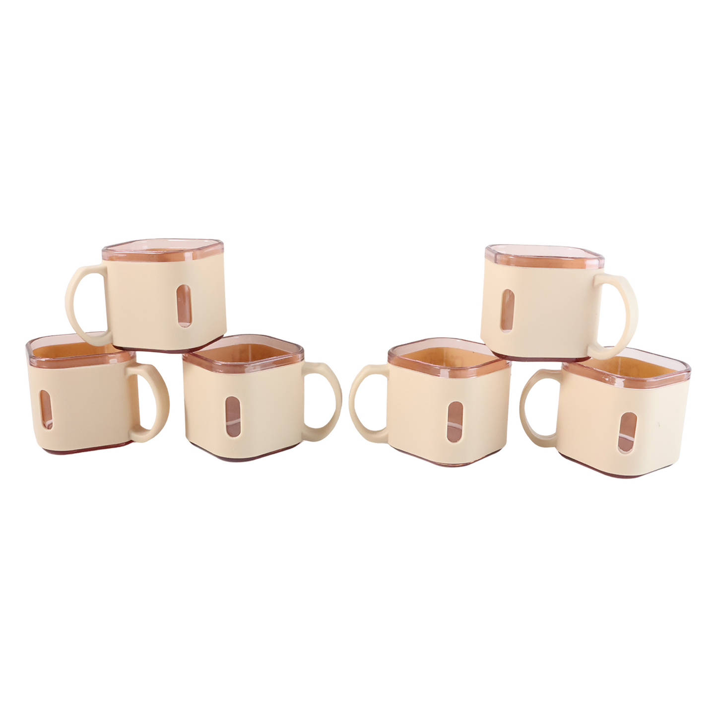 Premium Square Shape Tea Cup Set â€“ 6-Piece (150 ML)
