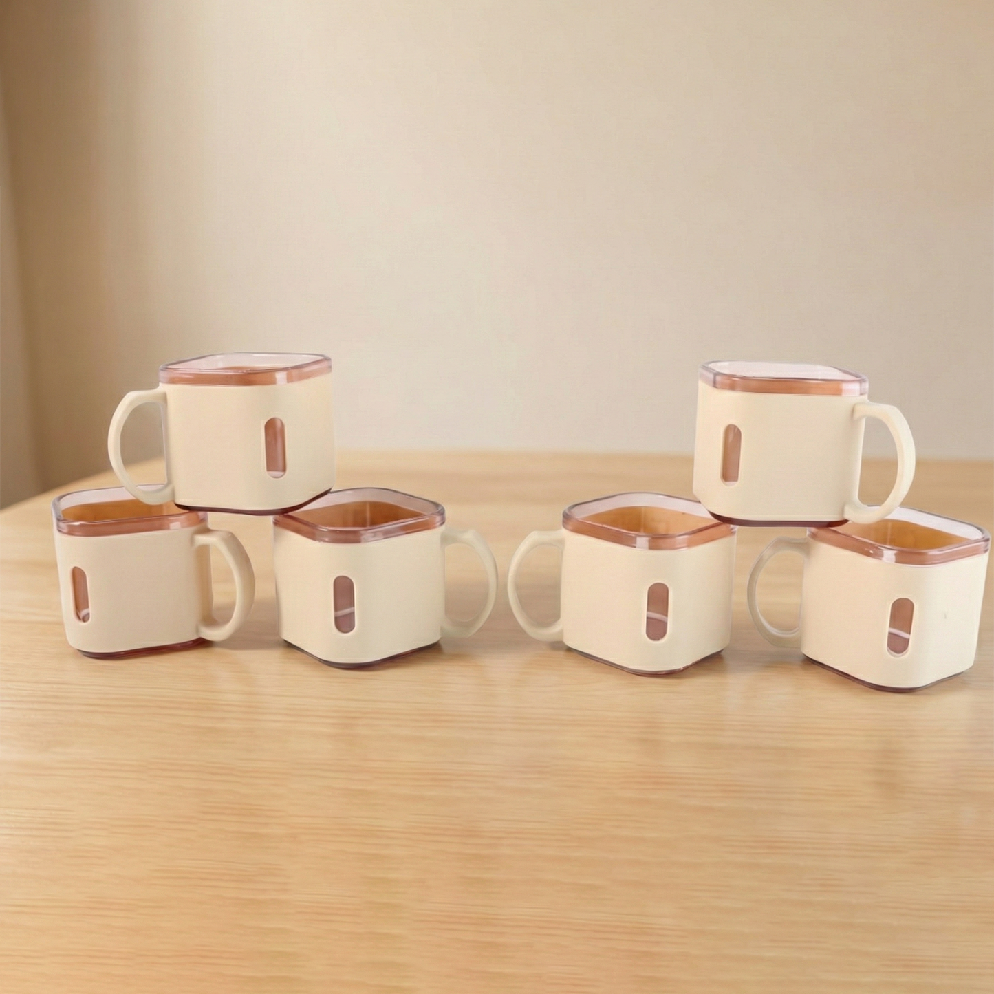Premium Square Shape Tea Cup Set â€“ 6-Piece (150 ML)
