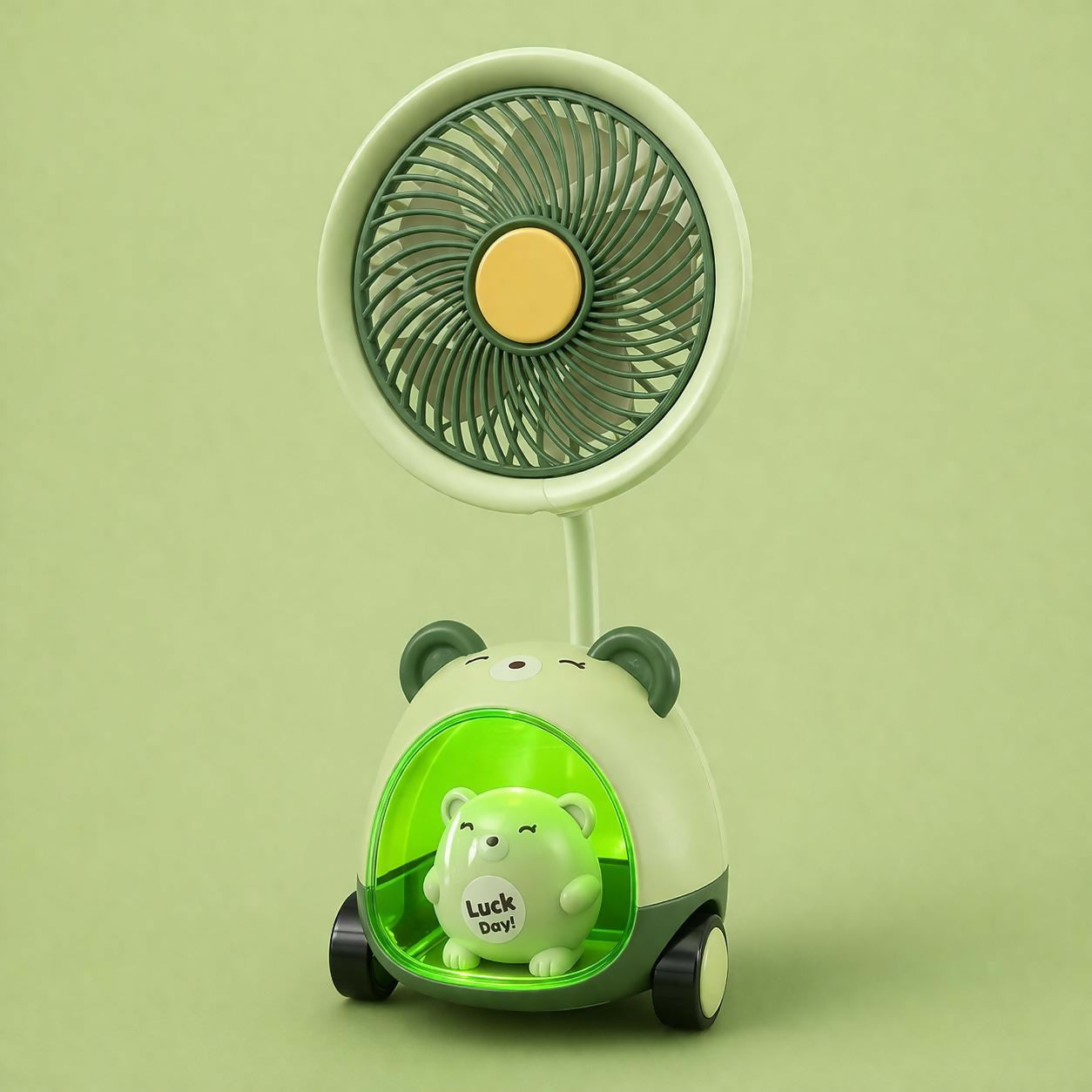 Kids Desk Fan with Pen Stand & Sharpener Lamp Organizer