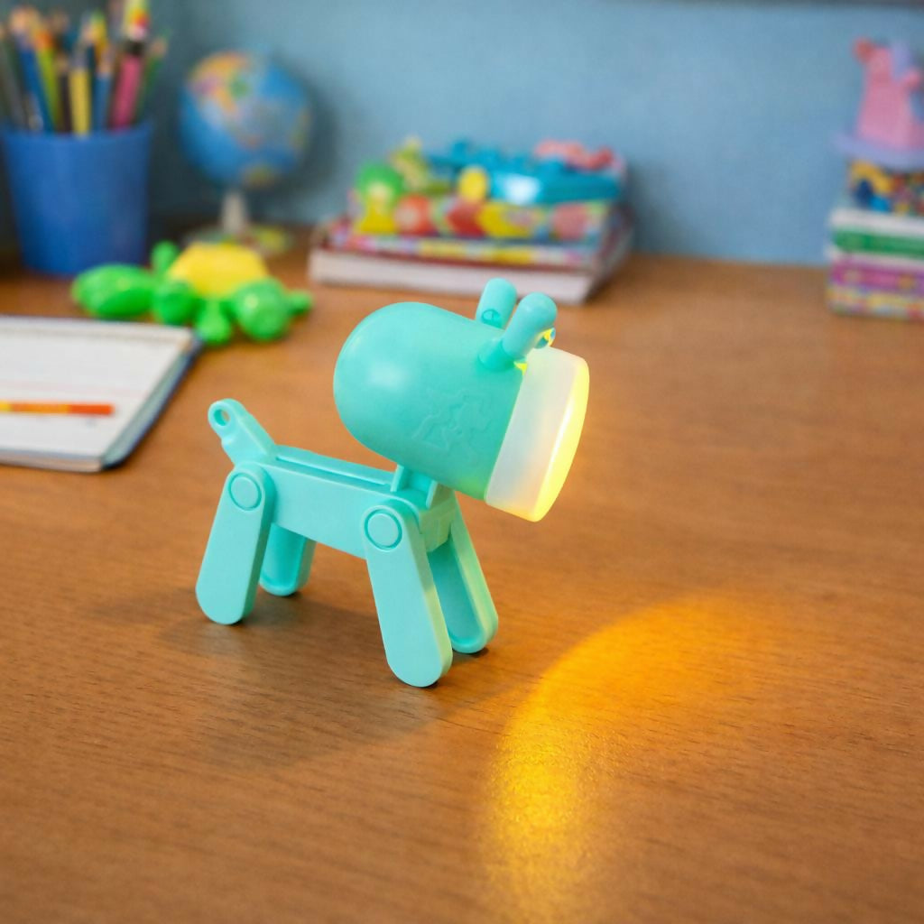 Cute Dog LED Mini Flashlight Toy for Kids Portable Torch Light(Color may vary)