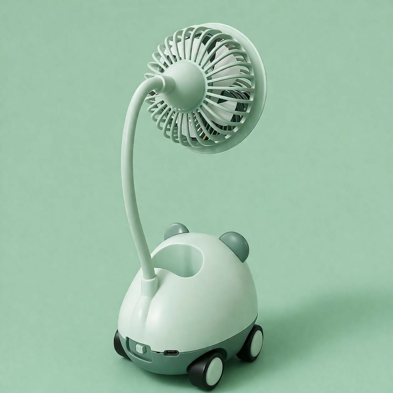 Kids Desk Fan with Pen Stand Sharpener & Night Light
