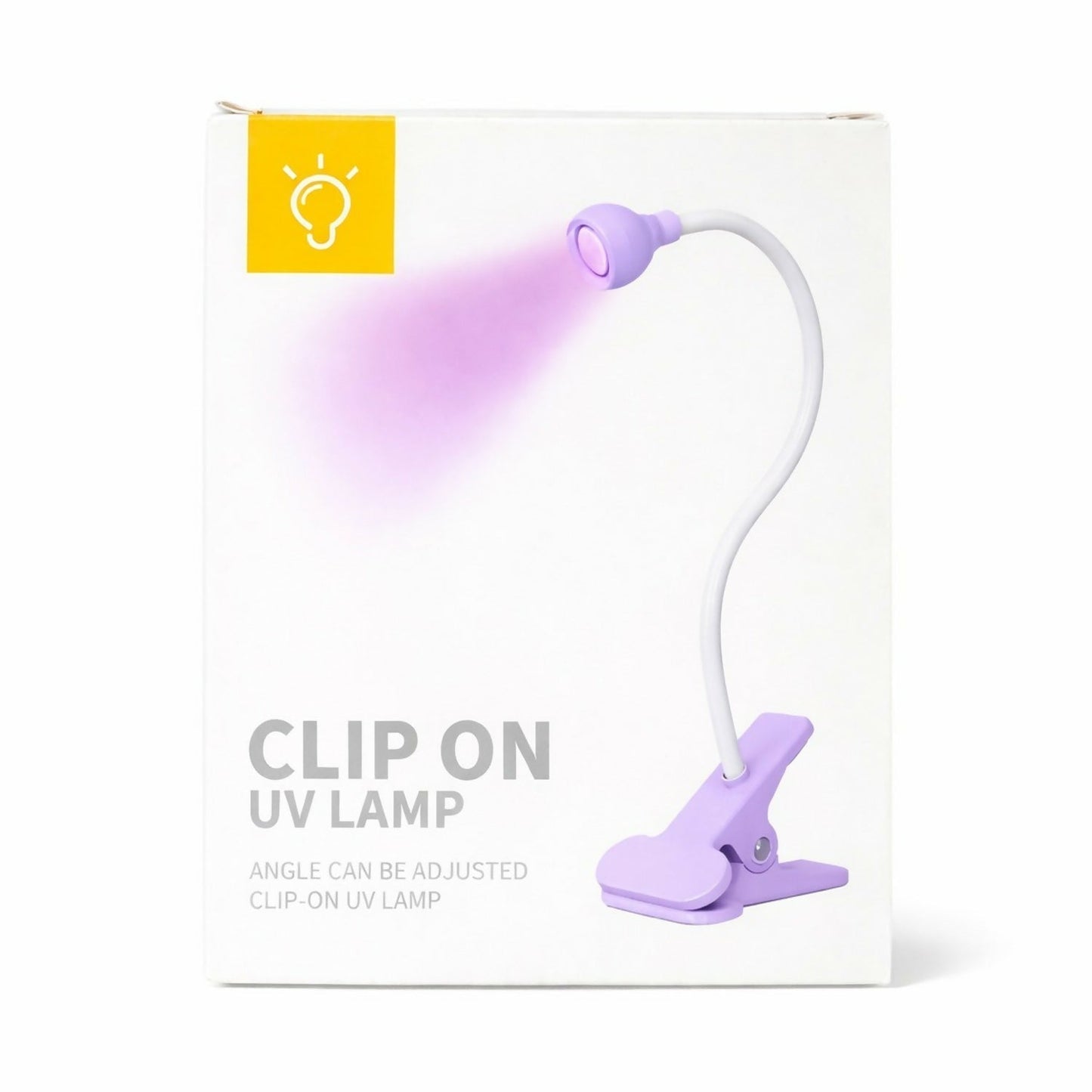 Purple Clip-On UV LED Lamp with Flexible Gooseneck