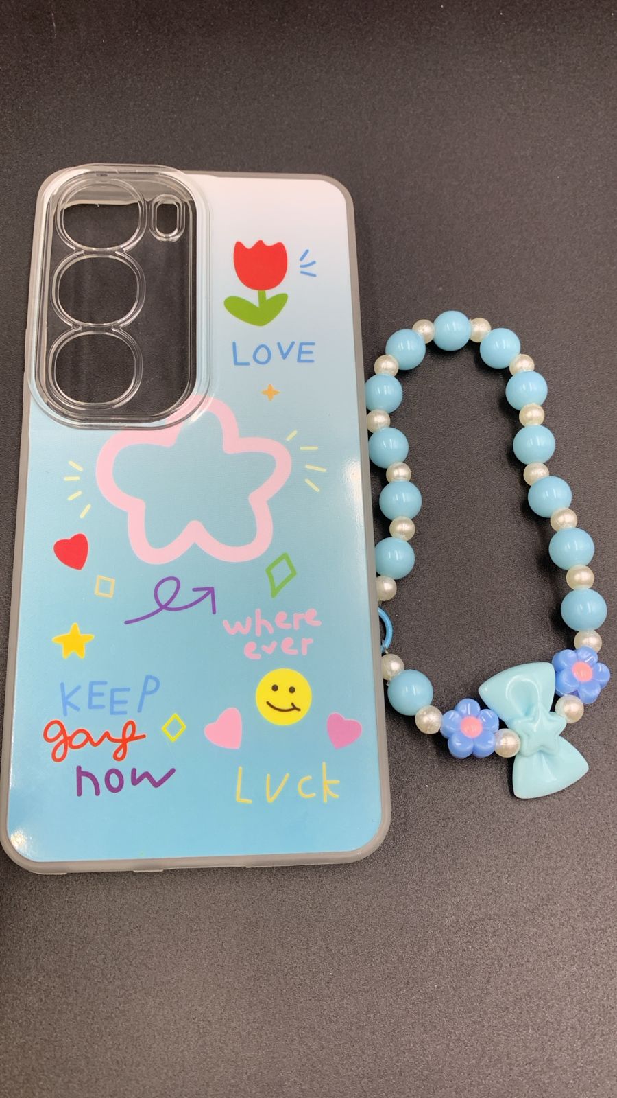 Leopard & Bow Luxury Case with Beaded Charm for Vivo, Samsung, Oppo & more.