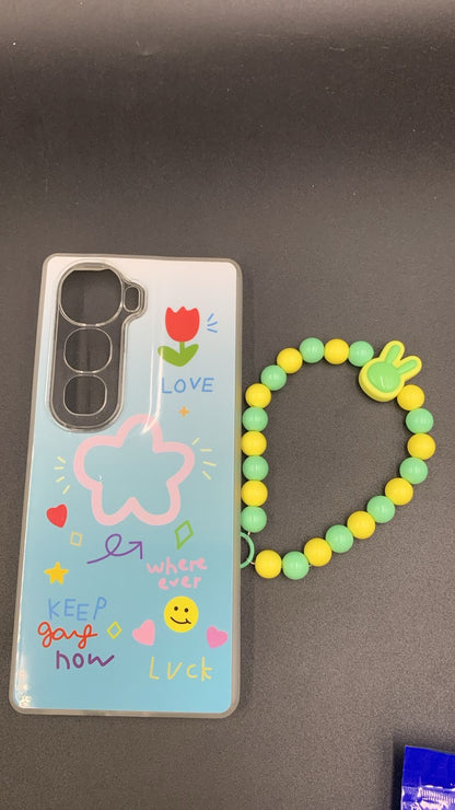 Leopard & Bow Luxury Case with Beaded Charm for Vivo, Samsung, Oppo & more.