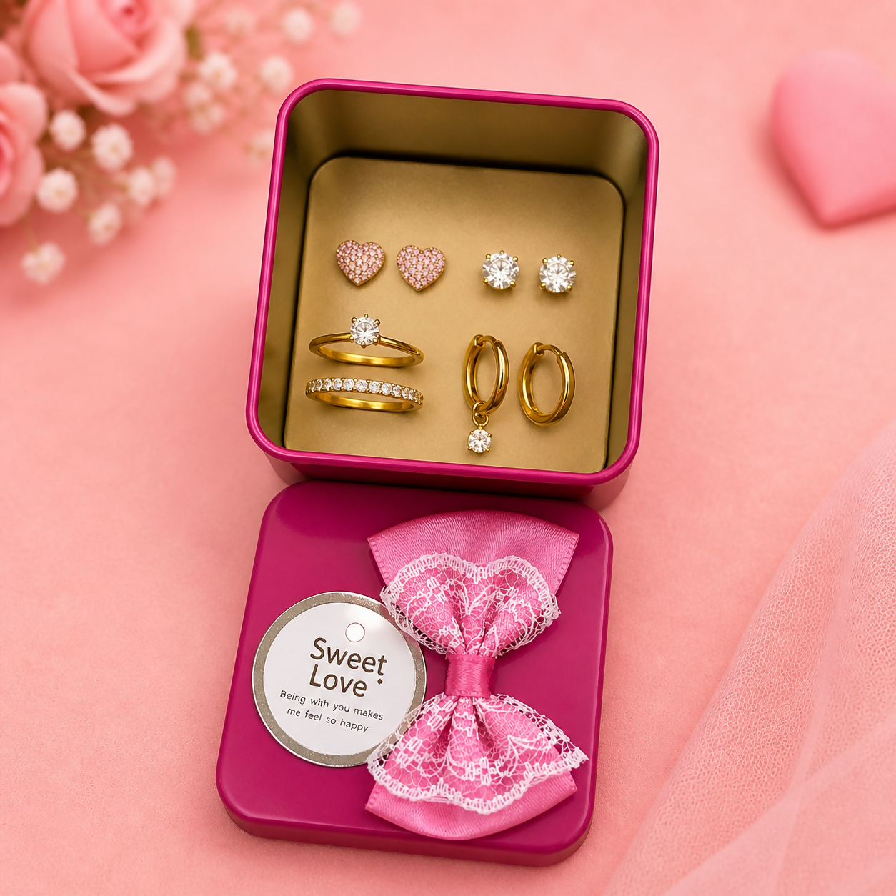 Mini Gift Box with Bow â€“ Decorative Storage & Jewelry Box