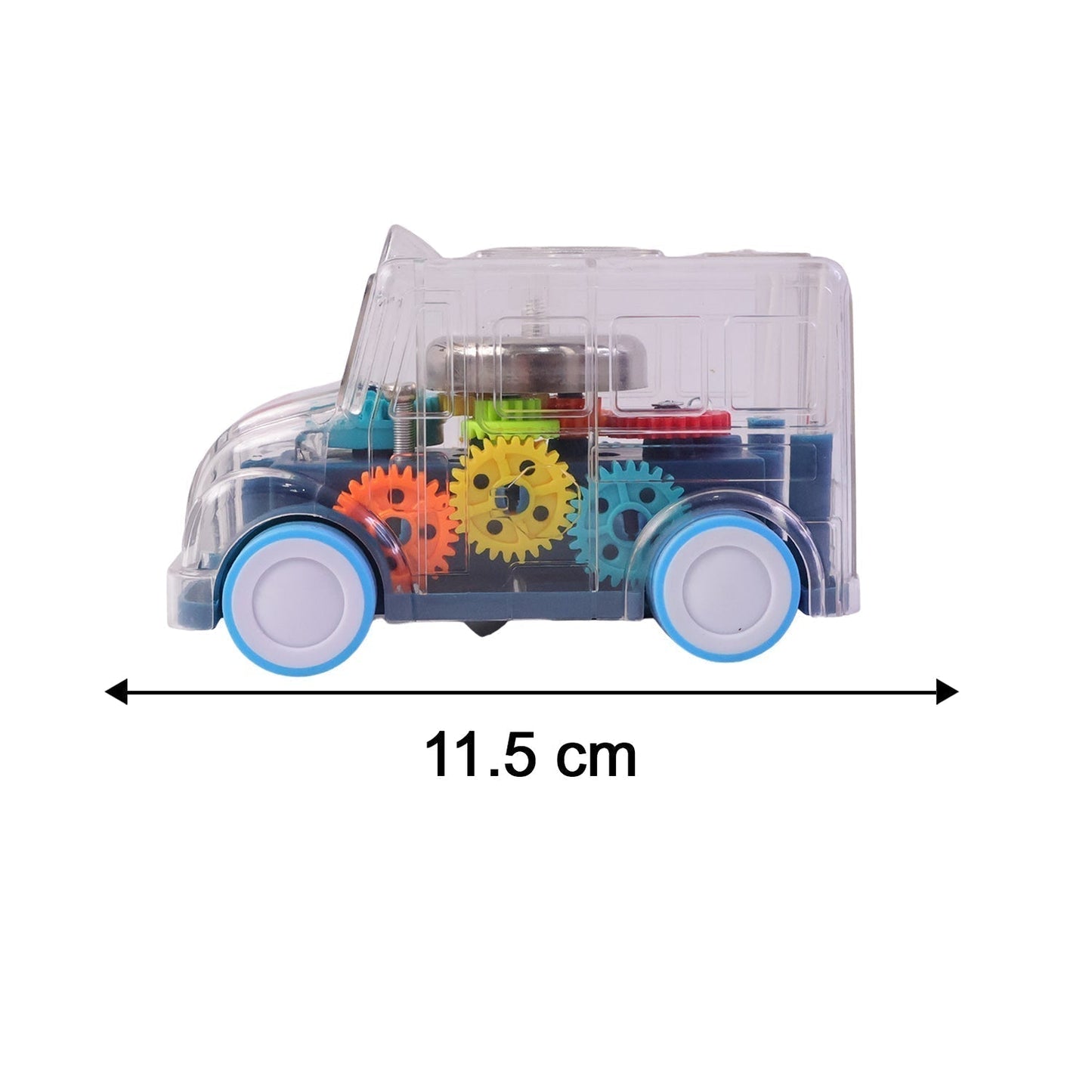 Kids Transparent Musical Light-Up School Bus Toy (1 Pc)