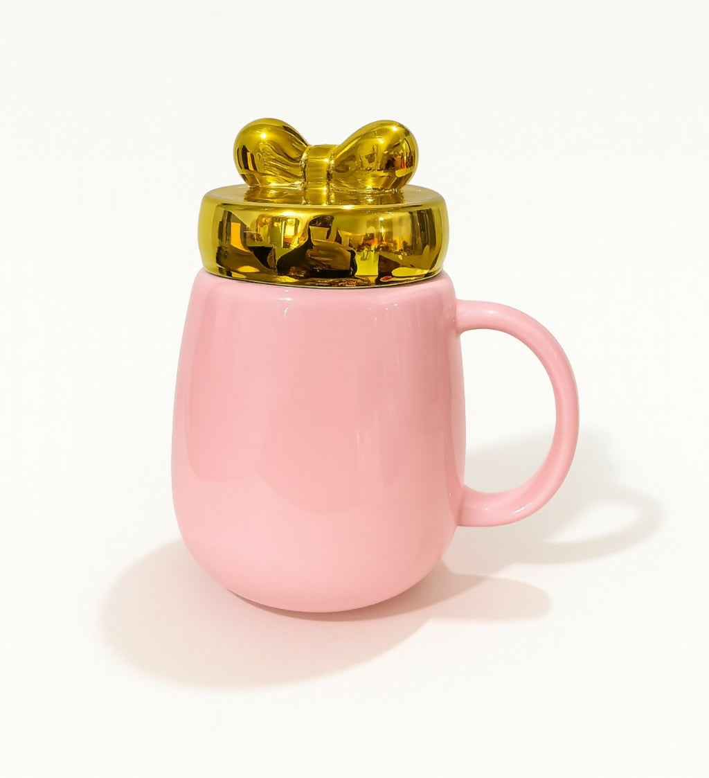 Cute Pink Ceramic Coffee Mug for Girls