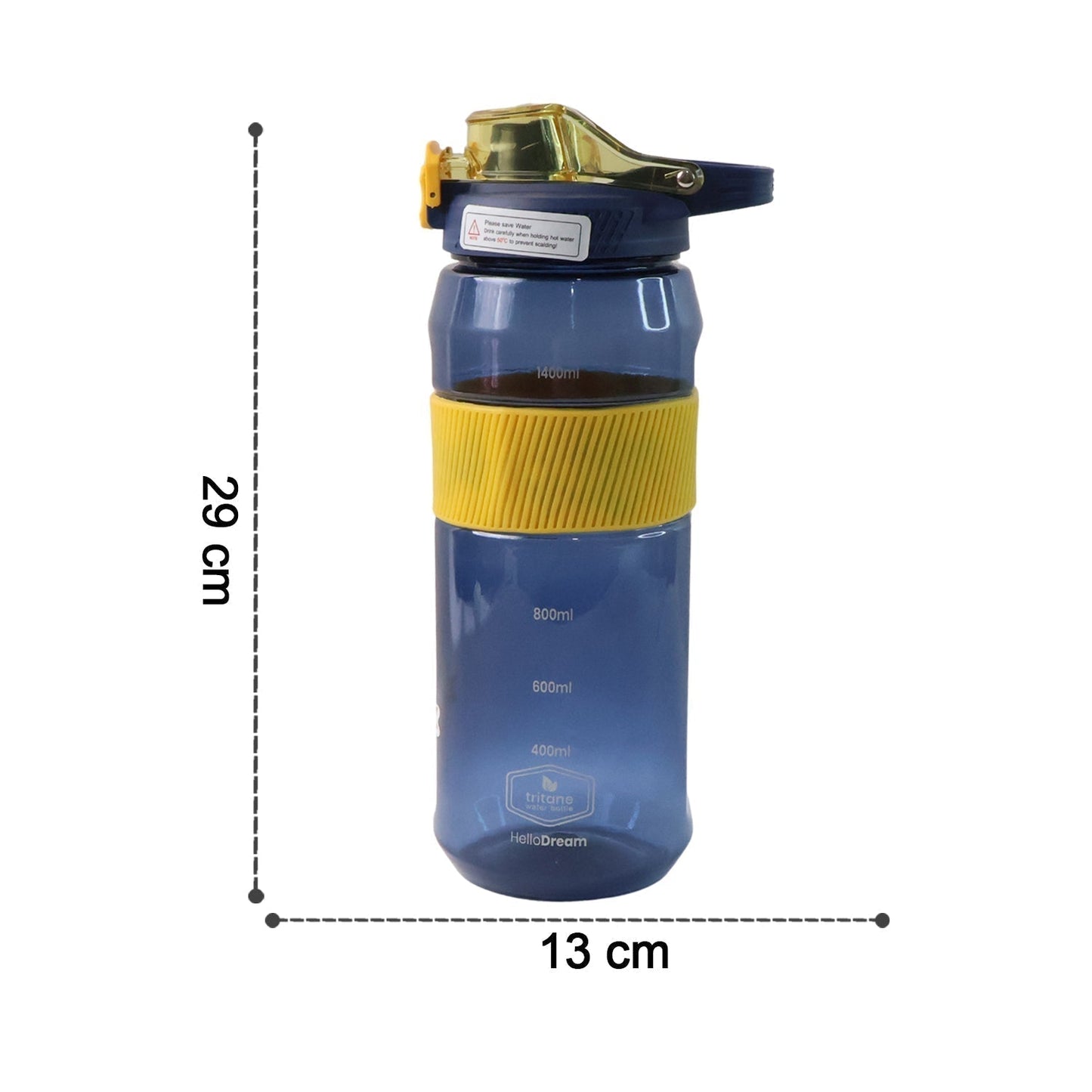 Sports Water Bottle with Flip Lock Lid 1400ml - (1 Pc)