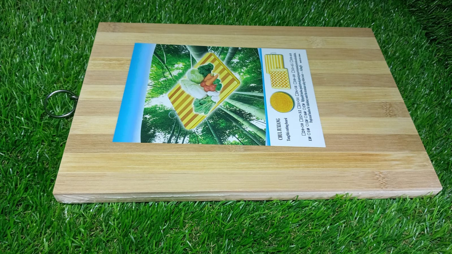 Natural Wood Chopping Cutting Board for Kitchen Vegetables, Fruits & Cheese, BPA Free.