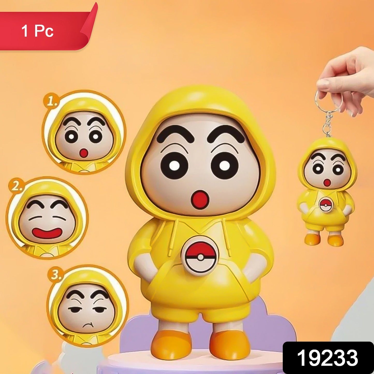 Face Changing Doll Toy with Keyring (1 Pc)