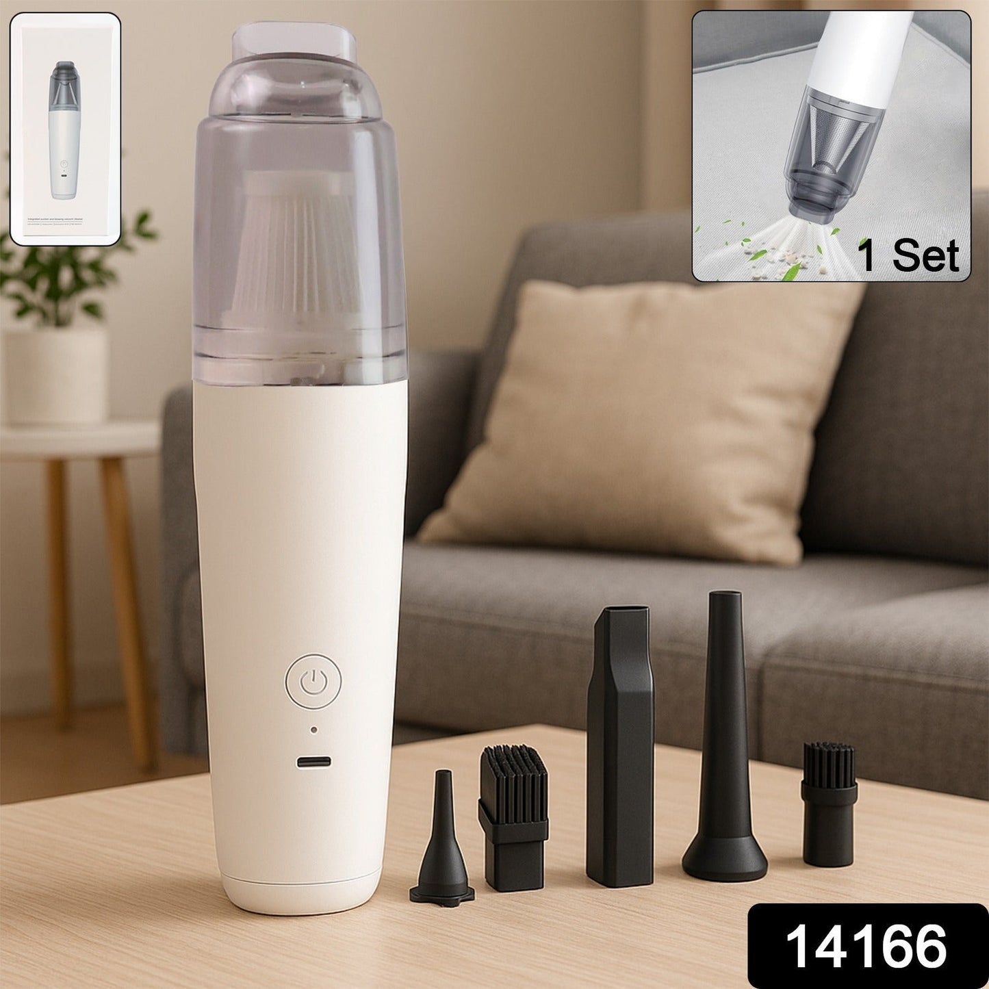 Multipurpose Cordless Rechargeable Mini Handheld Vacuum Cleaner Set