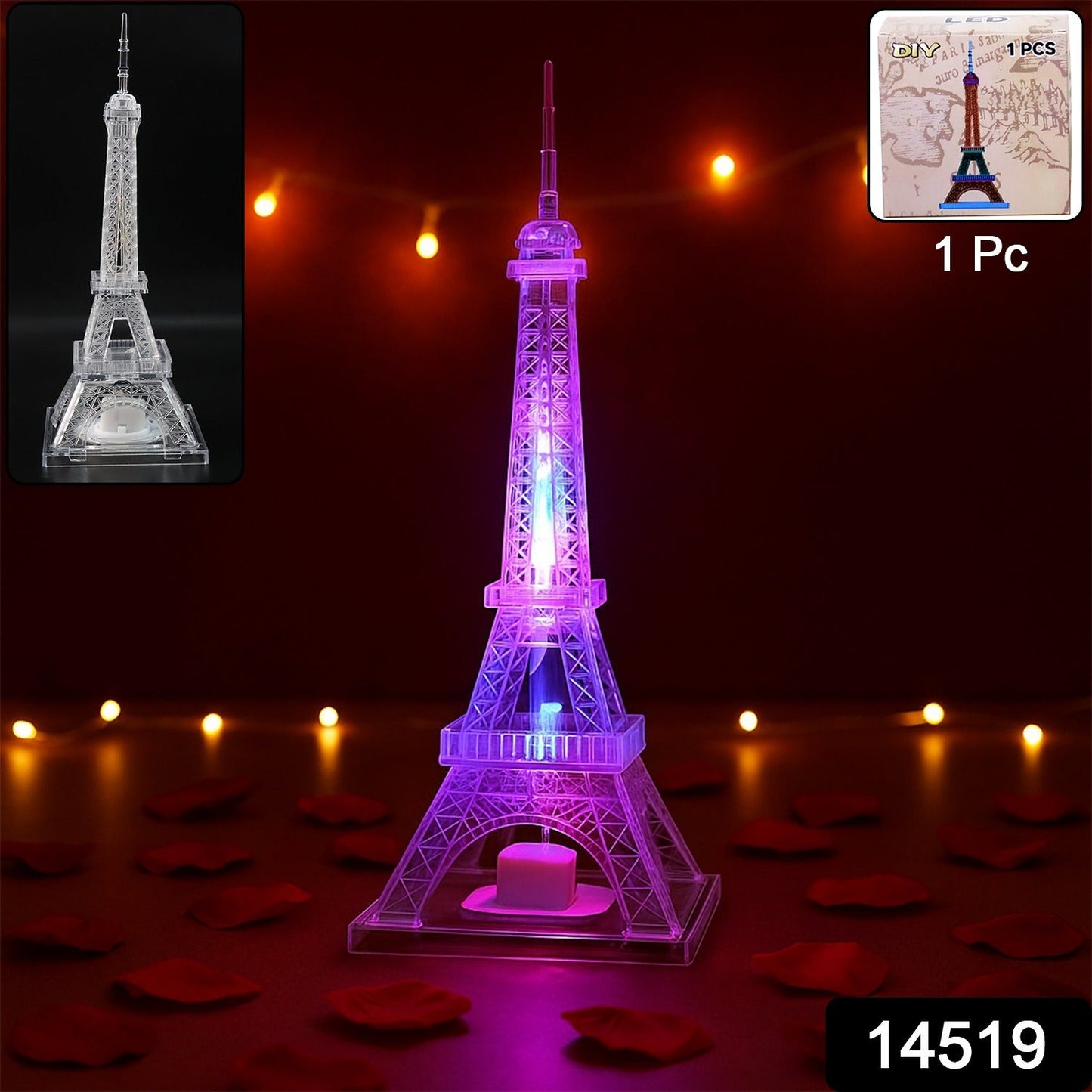 LED Eiffel Tower Decorative Night Light (1 Pc)