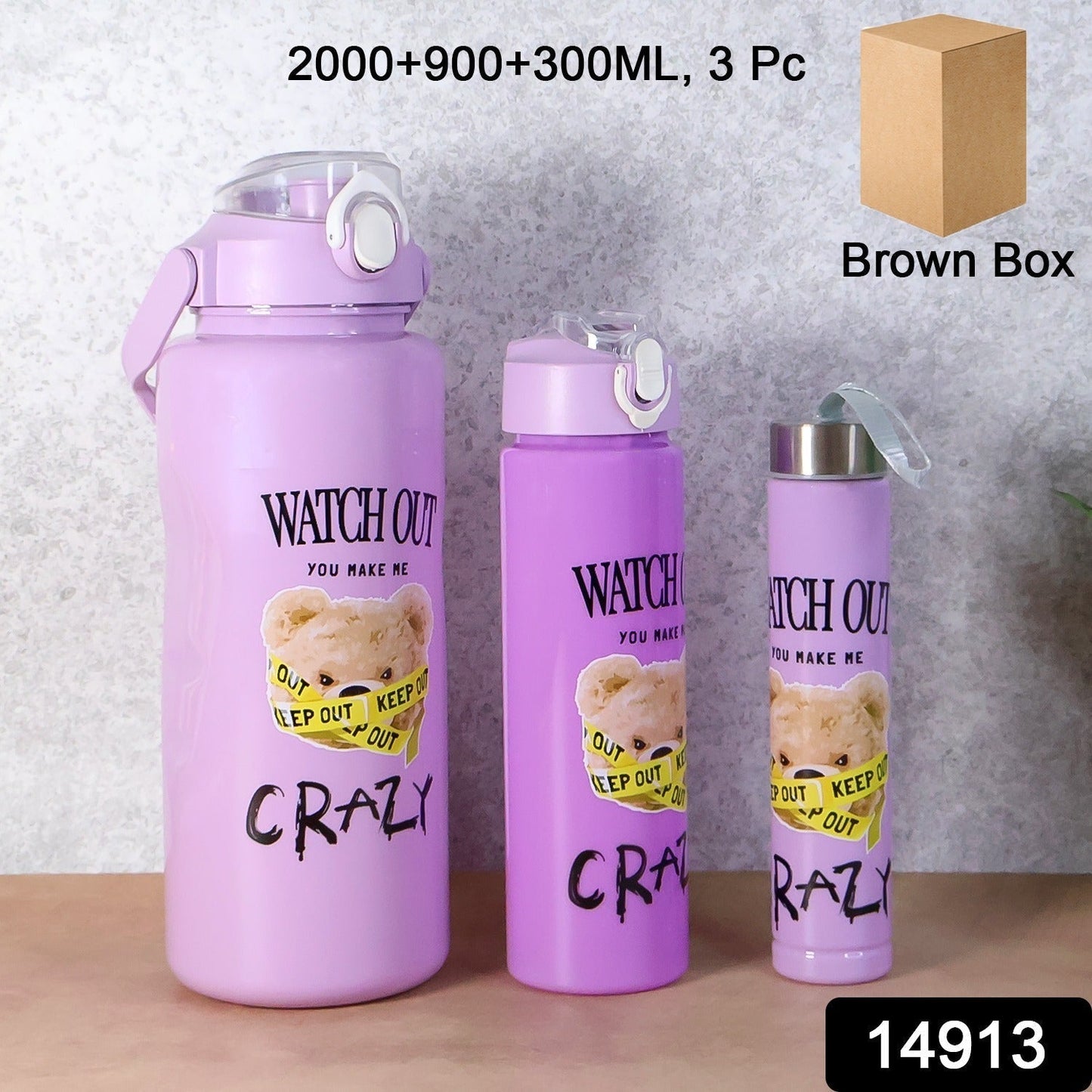 Premium Water Bottles â€“ 2000ML + 900ML + 300ML - (Set)