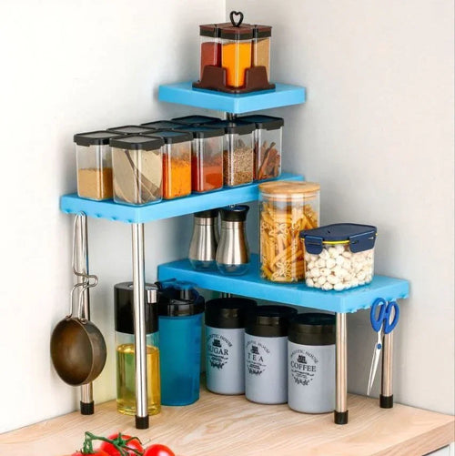3 Layer Kitchen Corner Shelf – Space Saving Multi-Tier Organizer (1 PCS)