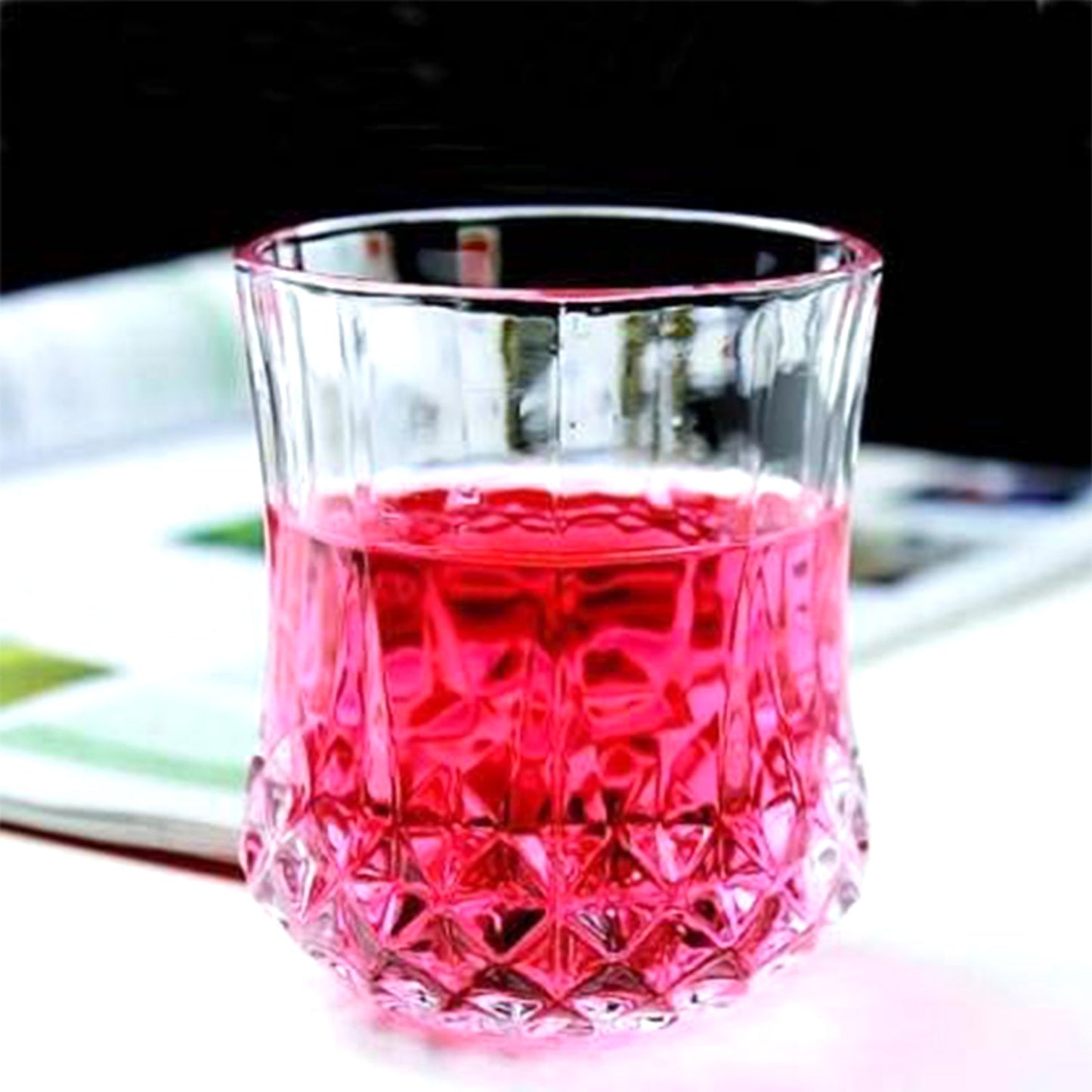 Heavy unbreakable Stylish look fully Transparent Glasses Set 250 ml (6pcs)