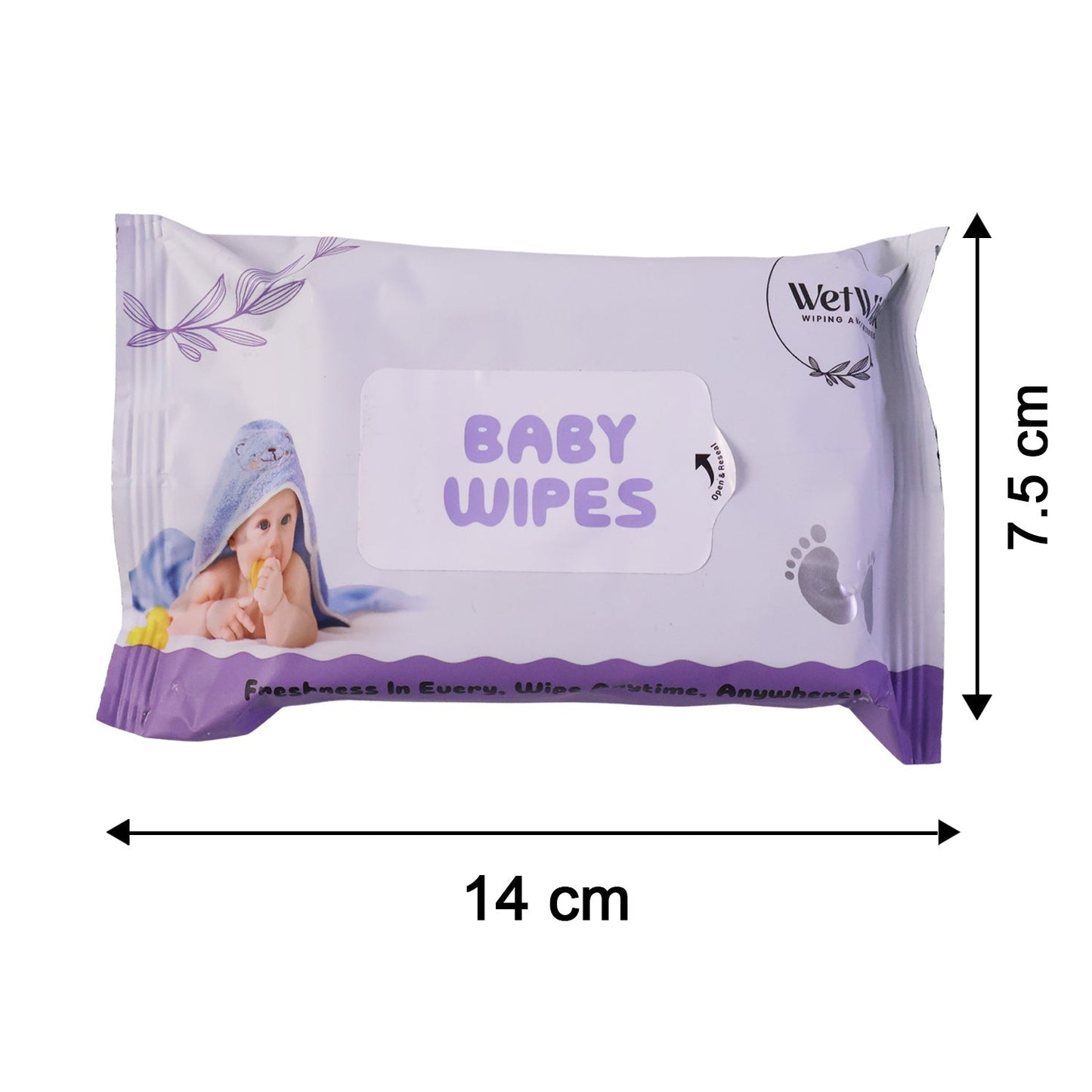 Travel Fresh Baby Wet Wipes Pack Gentle Soft Cleansing for Babies (1 Pack)