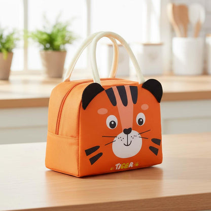 Small Reusable Insulated Lunch Bag – Cute Cartoon Thermal Lunch Tote for Kids & Office (1 PCS)