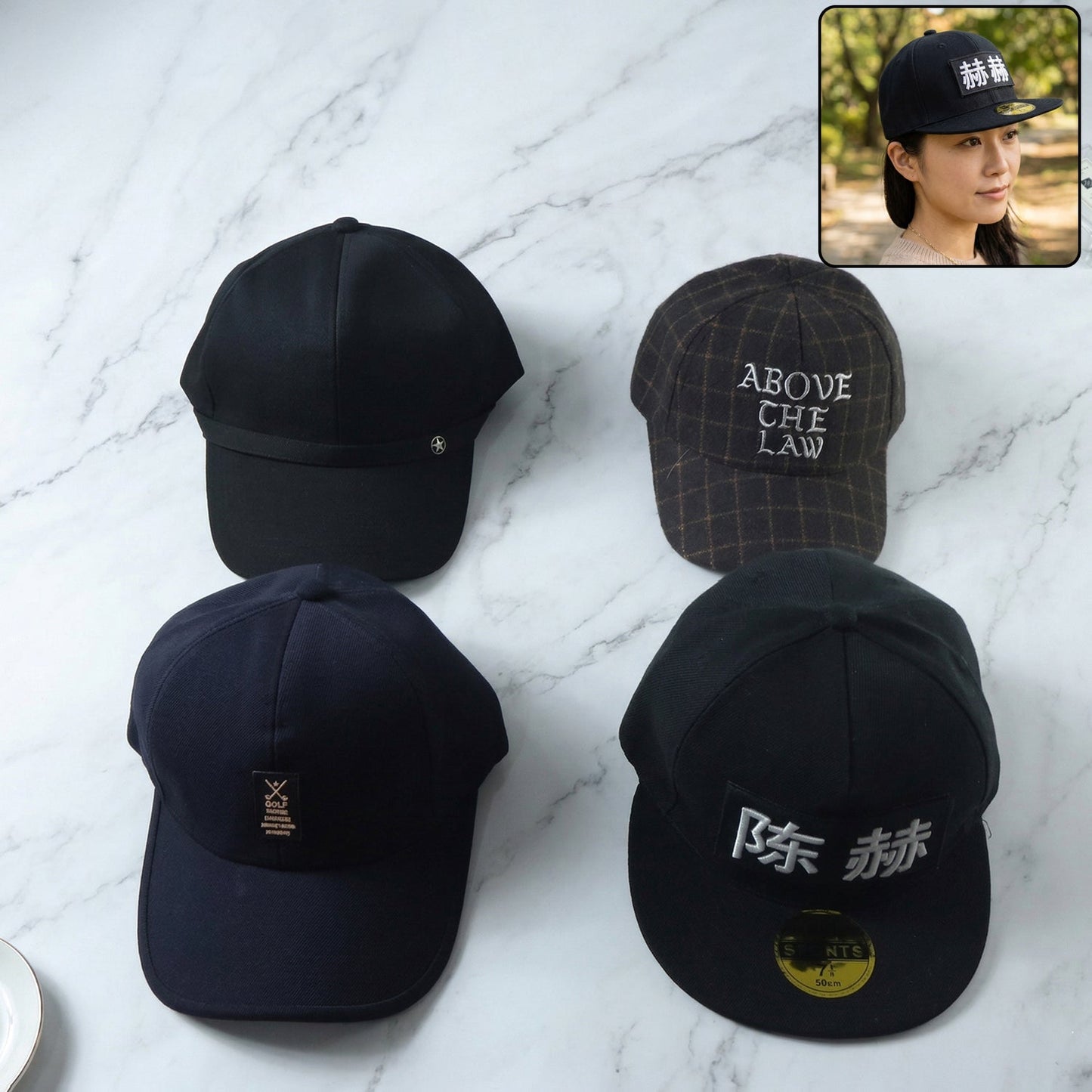 Stylish Unisex Adjustable Baseball Cap (1 Pc, Mix Design)