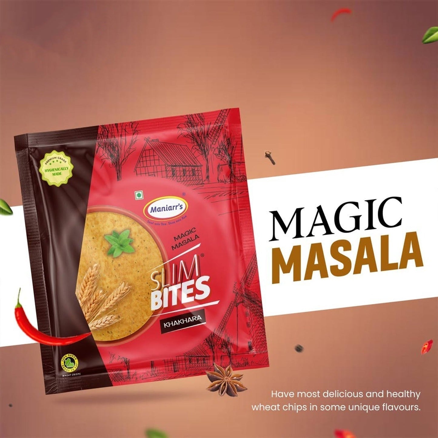 Maniarr's Masala Khakhra Wheat Chips (195 Gm)