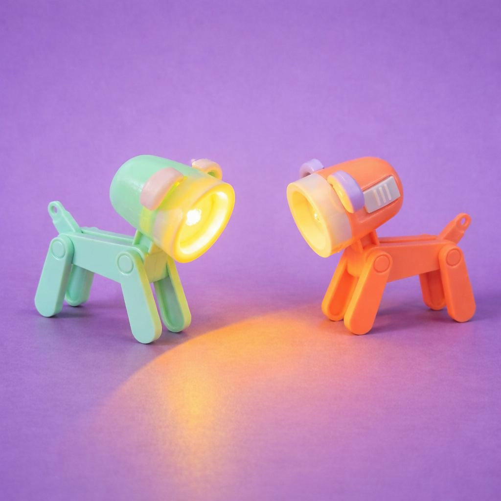 Cute Dog LED Mini Flashlight Toy for Kids Portable Torch Light(Color may vary)