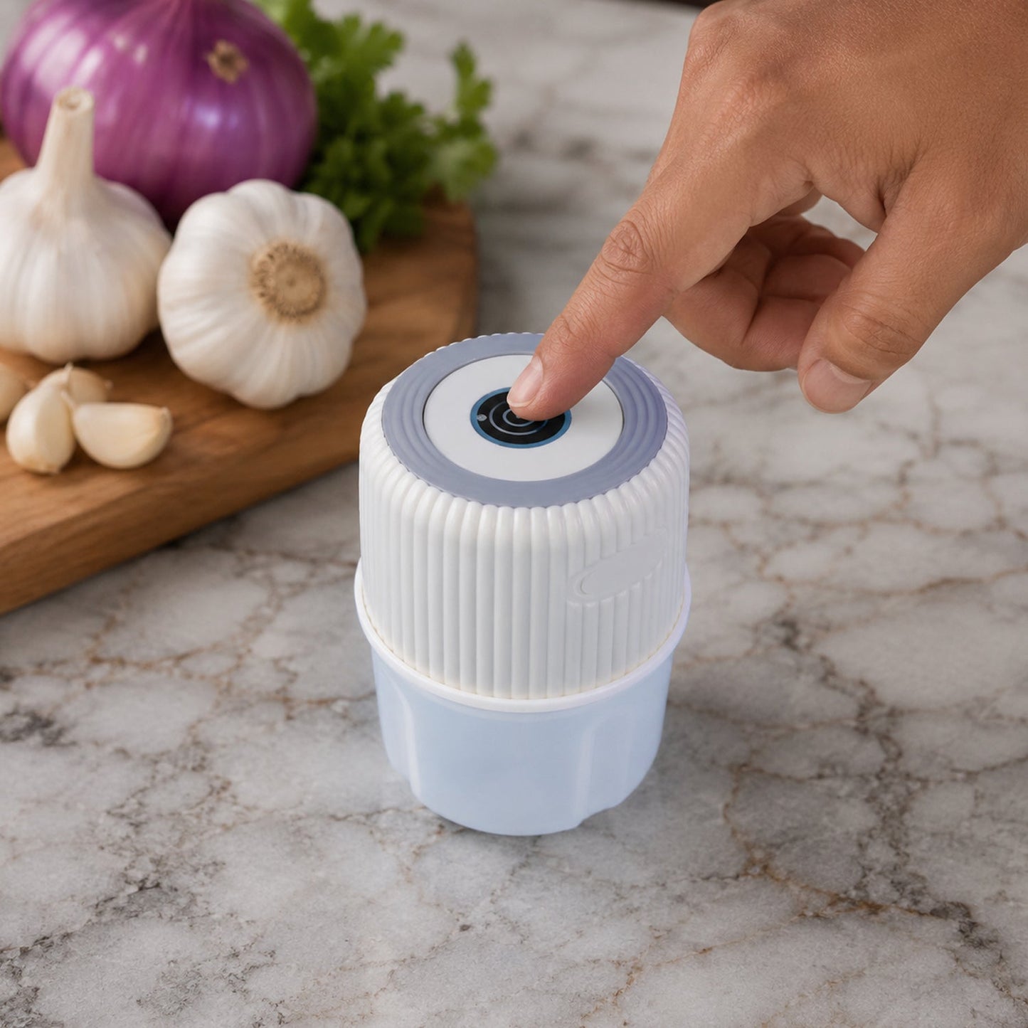 USB Rechargeable Mini Garlic Chopper Crusher (300 Ml)