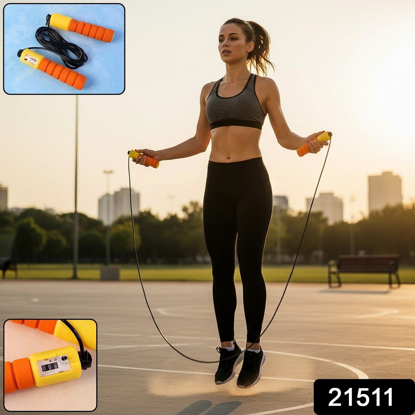 Adjustable Fitness Jump Rope (1 Pc)