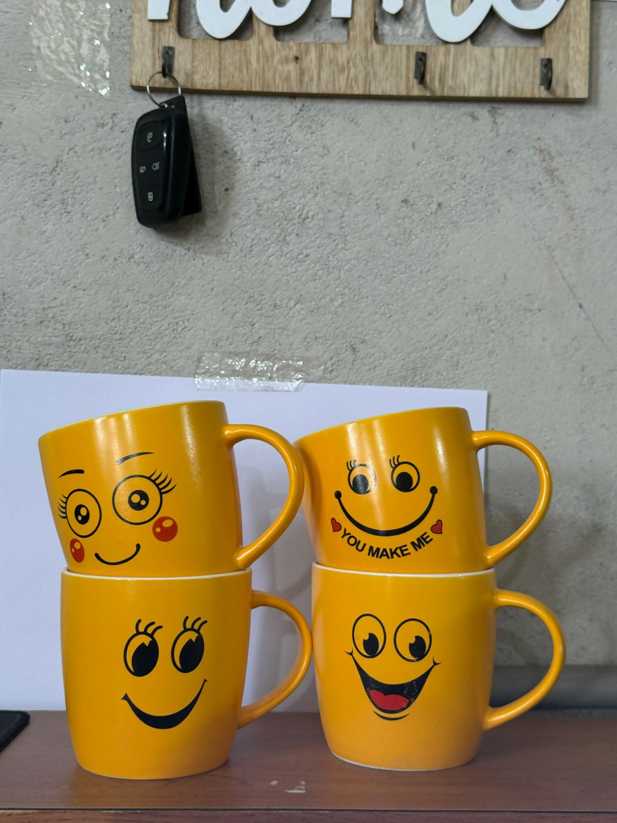 Cute Smiley Face Ceramic Coffee Mug Funny Tea Cup