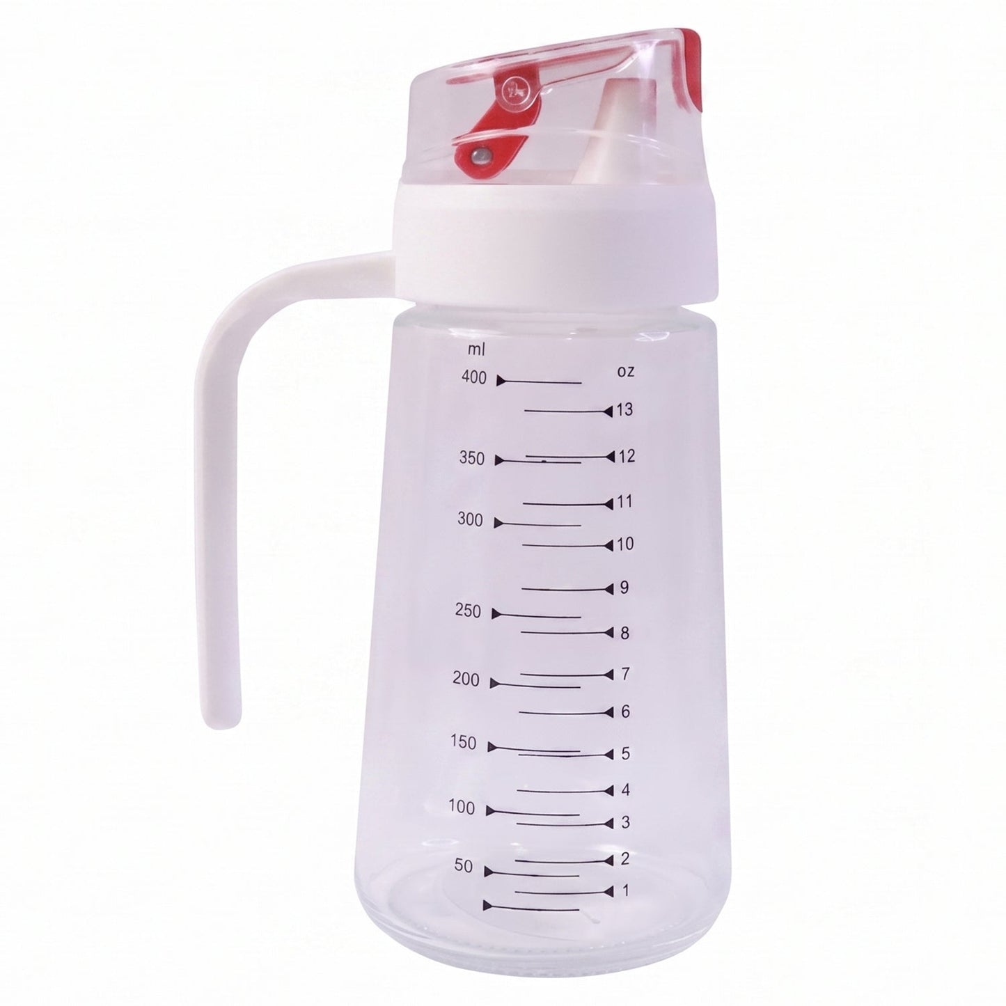 Glass Oil Dispenser Bottle with Auto-Flip Cap & Side Handle (500 ml / 1 Pc)