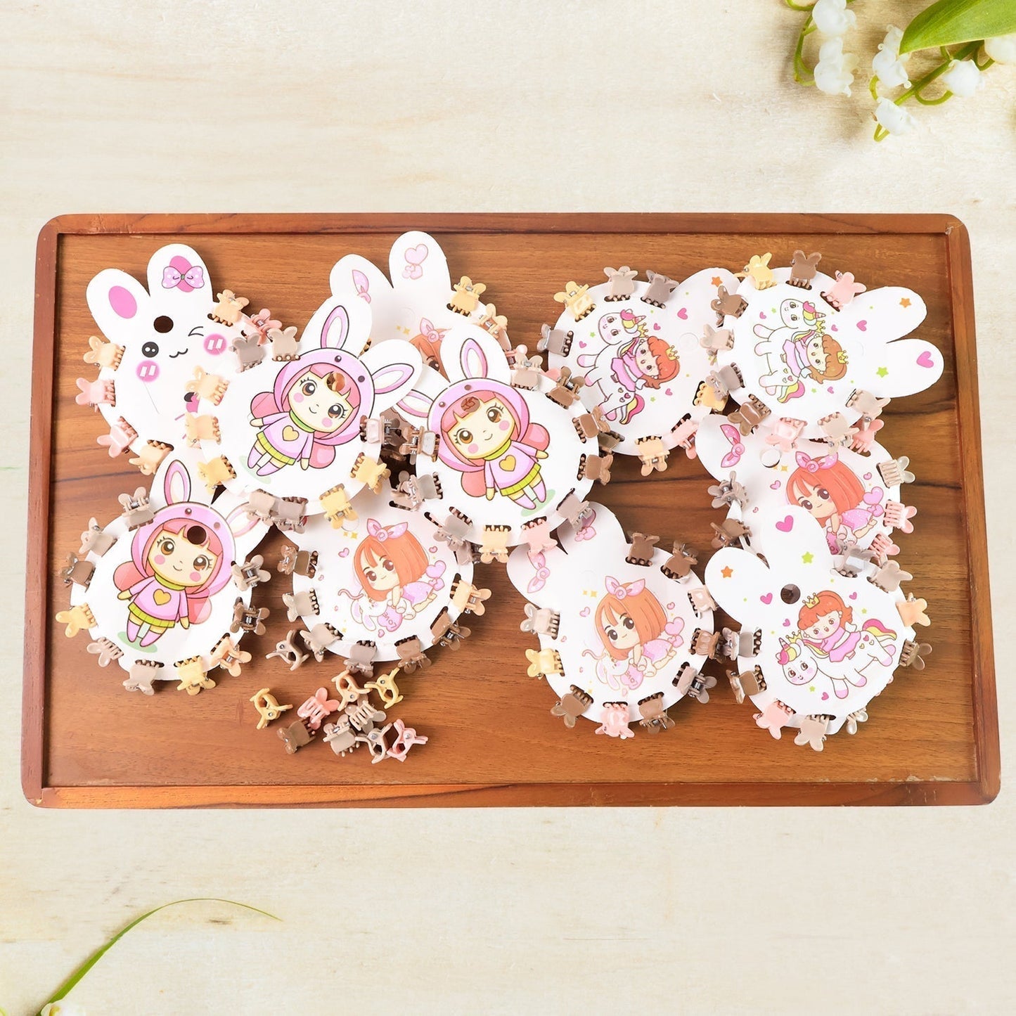 Mini Claw Hair Clips Set for Girls (12 Pkt / 1 Set)