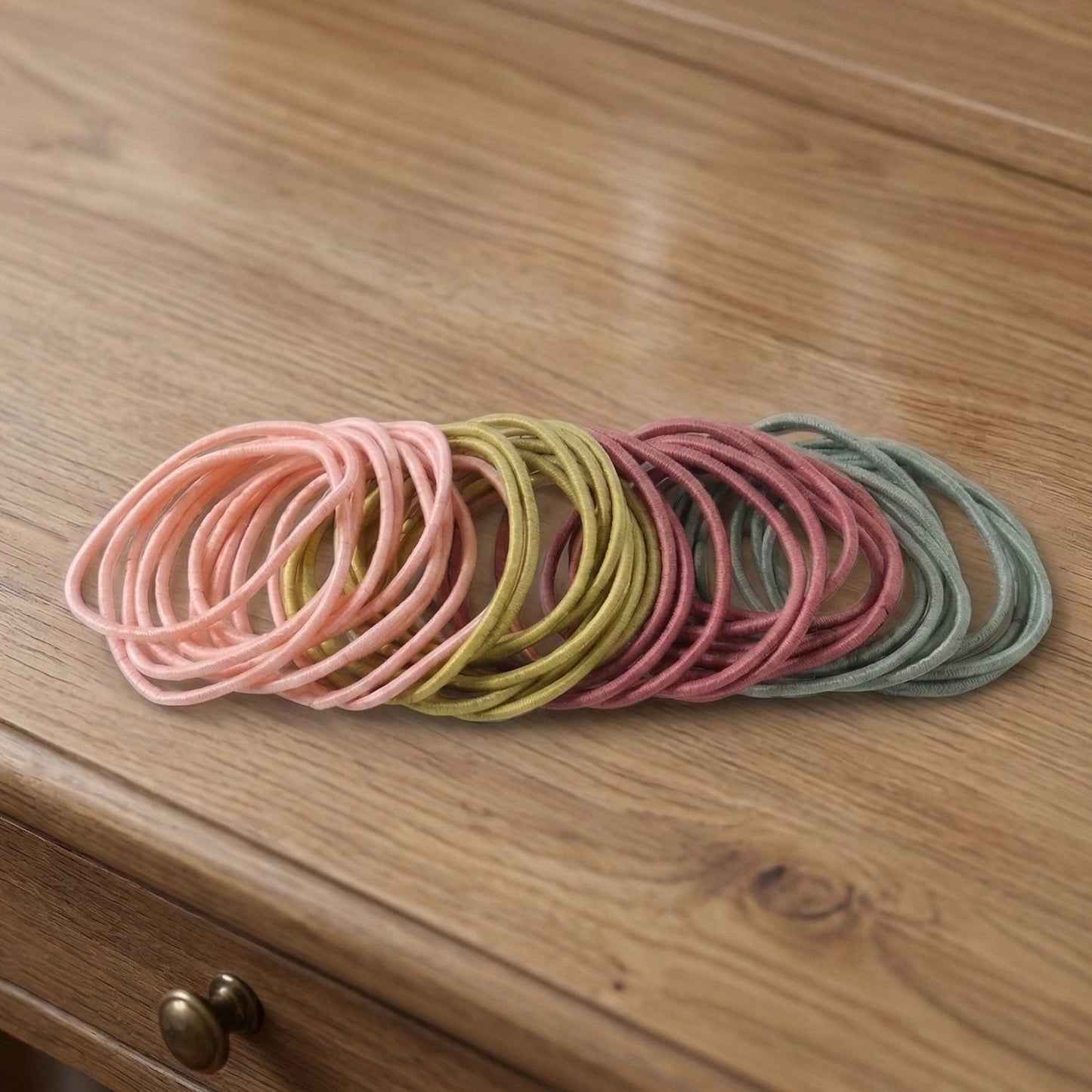 Soft Stretchable Elastic Hair Bands Rubber Hair Ties Set 40 Pc