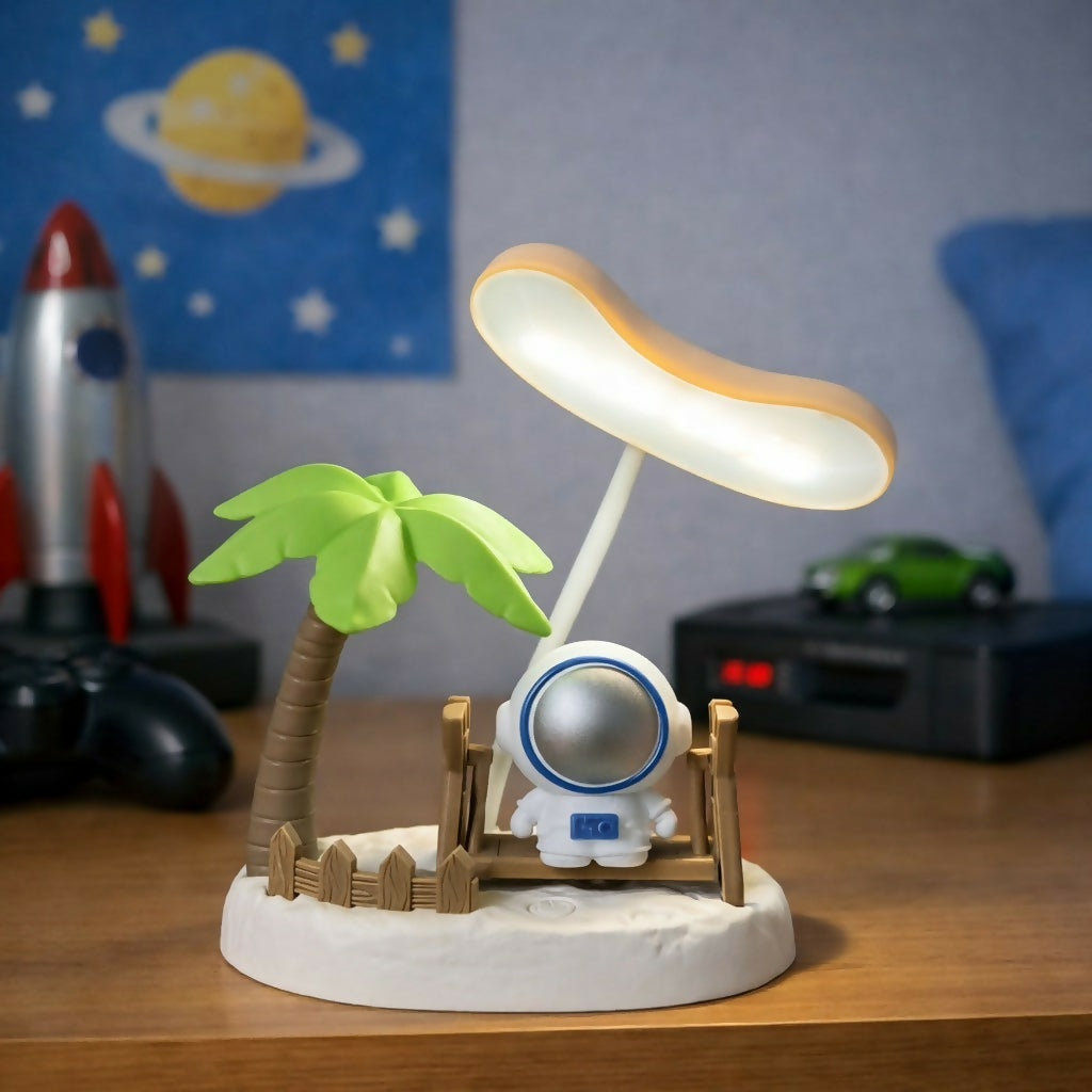 Astronaut Swing Desk Lamp with 3 Modes LED Light for Kids