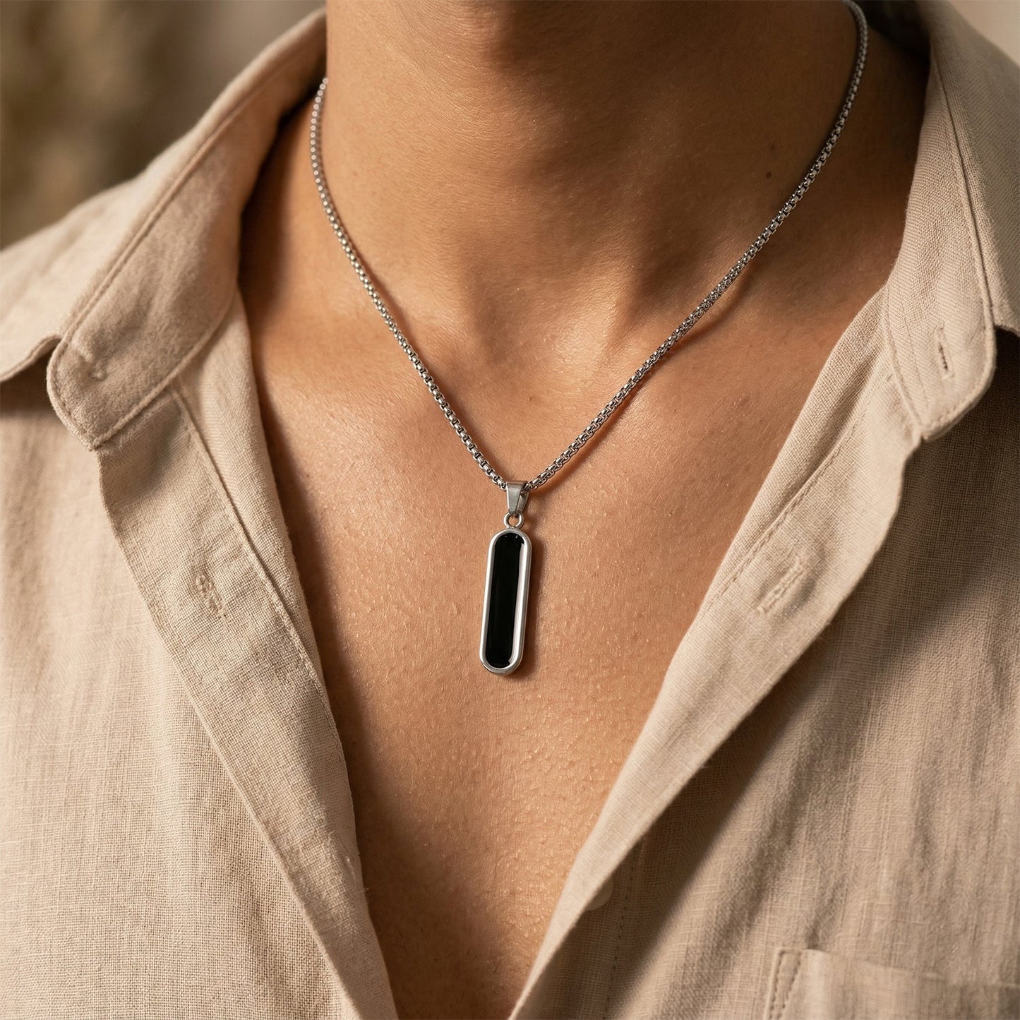 Elegant Metal Pendant Locket Necklace with Box