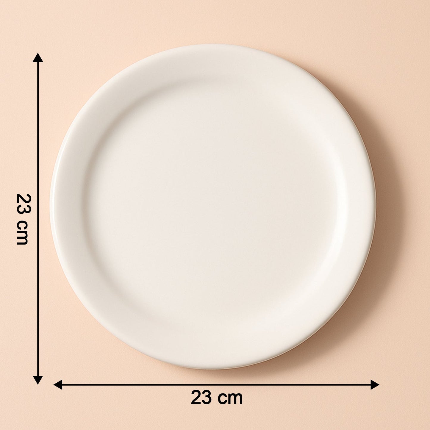 Plastic Round Dinner / Serving Plate â€“ 23 cm (1 Pc)