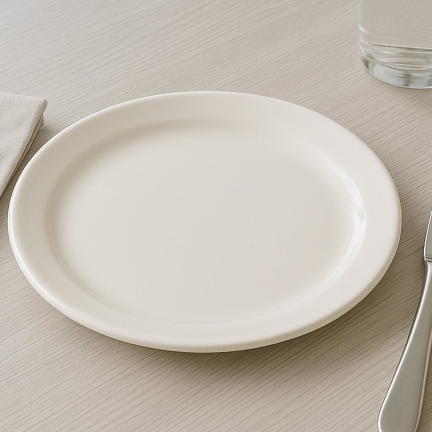 Plastic Round Dinner / Serving Plate â€“ 23 cm (1 Pc)