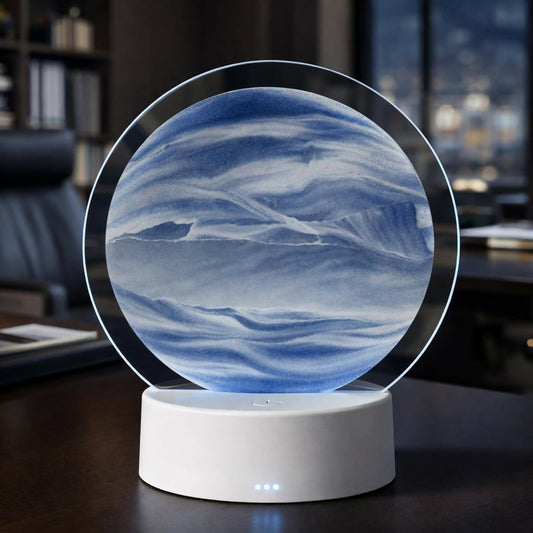 LED Round Sand Art Lamp | Relaxing Desktop Night Light Home DÃ©cor Gift