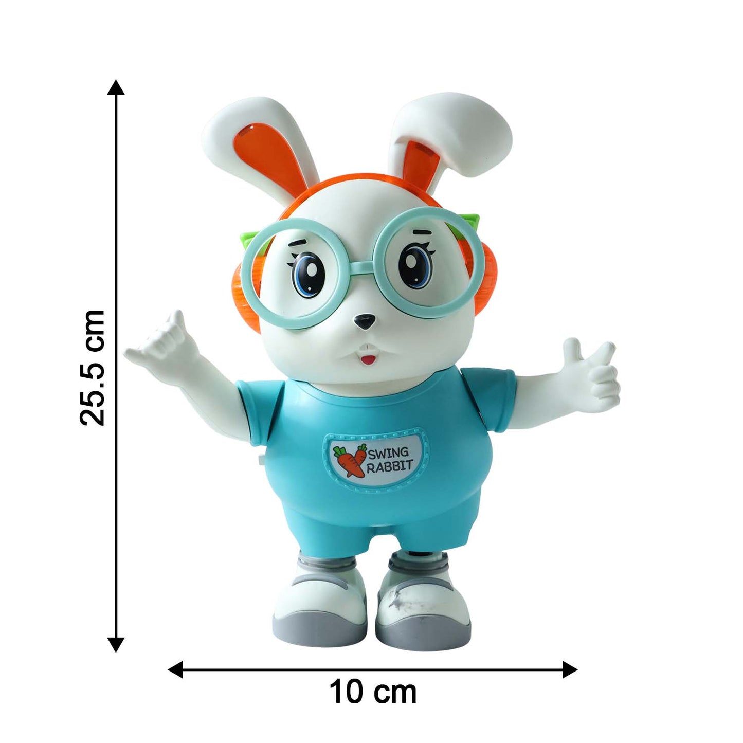 Swing Rabbit Musical Dancing Toy with Light-Up Ears (1 Pc)