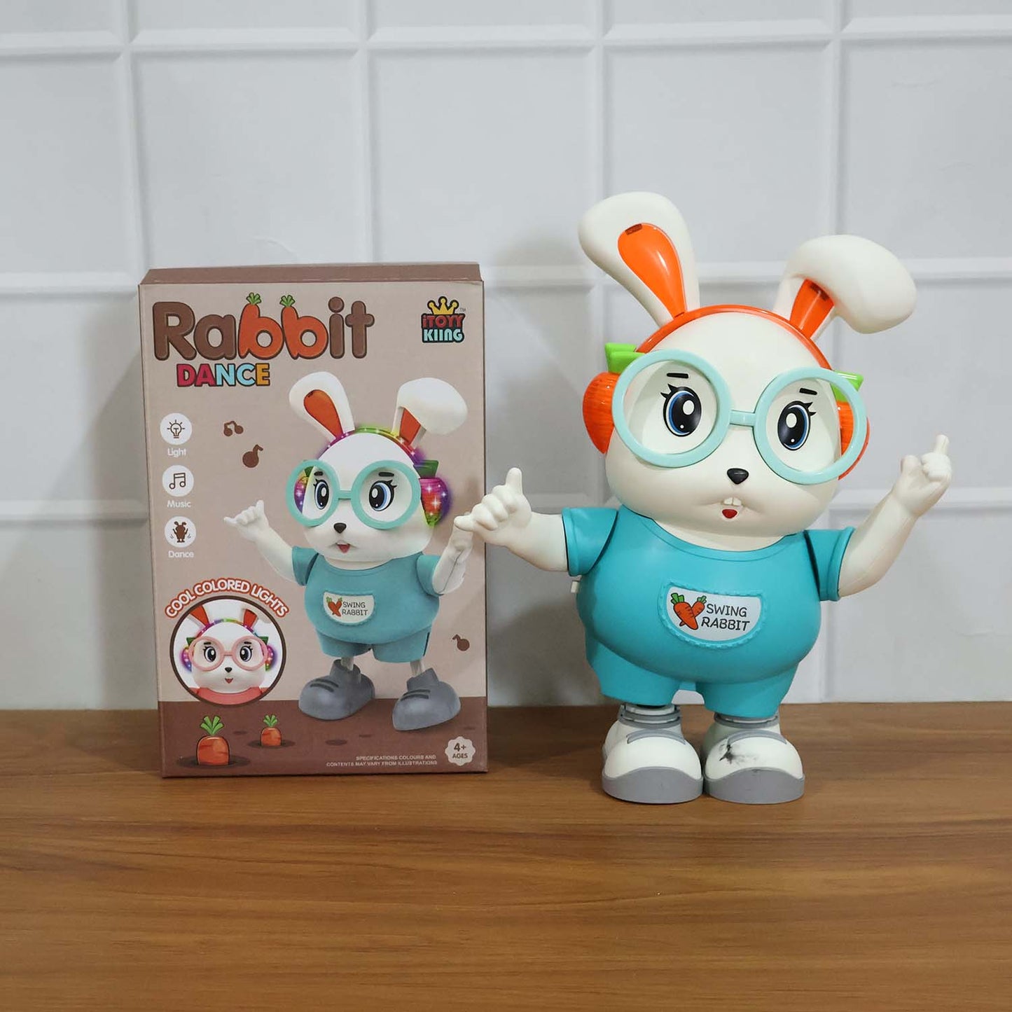 Swing Rabbit Musical Dancing Toy with Light-Up Ears (1 Pc)