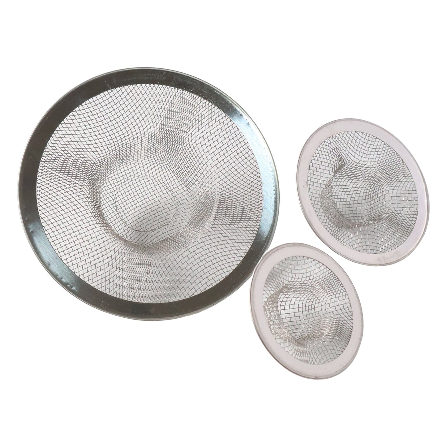 Stainless Steel Sink Drain Strainer Set (3 Pc)