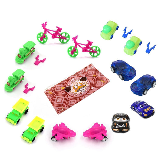Toys for Kids Friction Powered Vehicle Toy for Baby Push & Go Toys Combo Set for Boys & Girls ( Pack of 15)