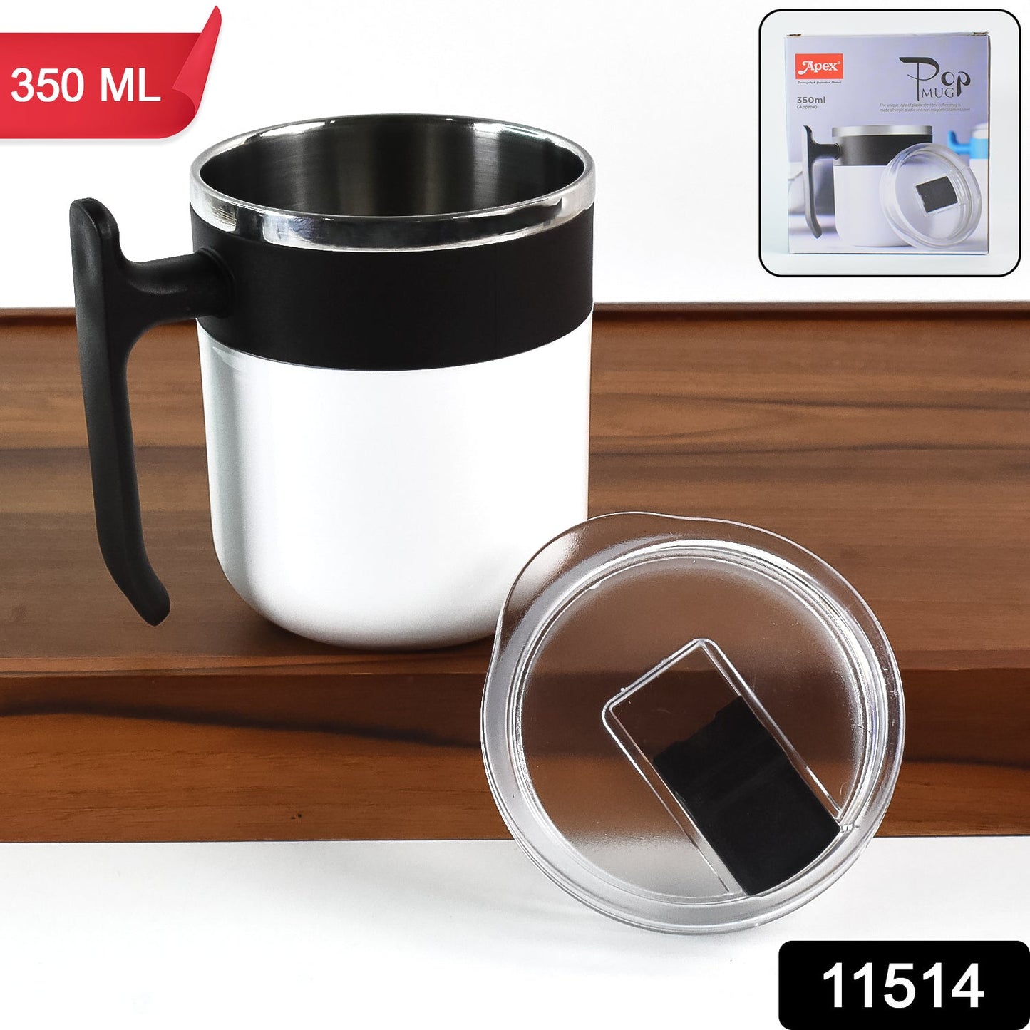 Apex Stainless Steel Pop Inner Mug â€“ 350 ml Approx Capacity (1 Pc)