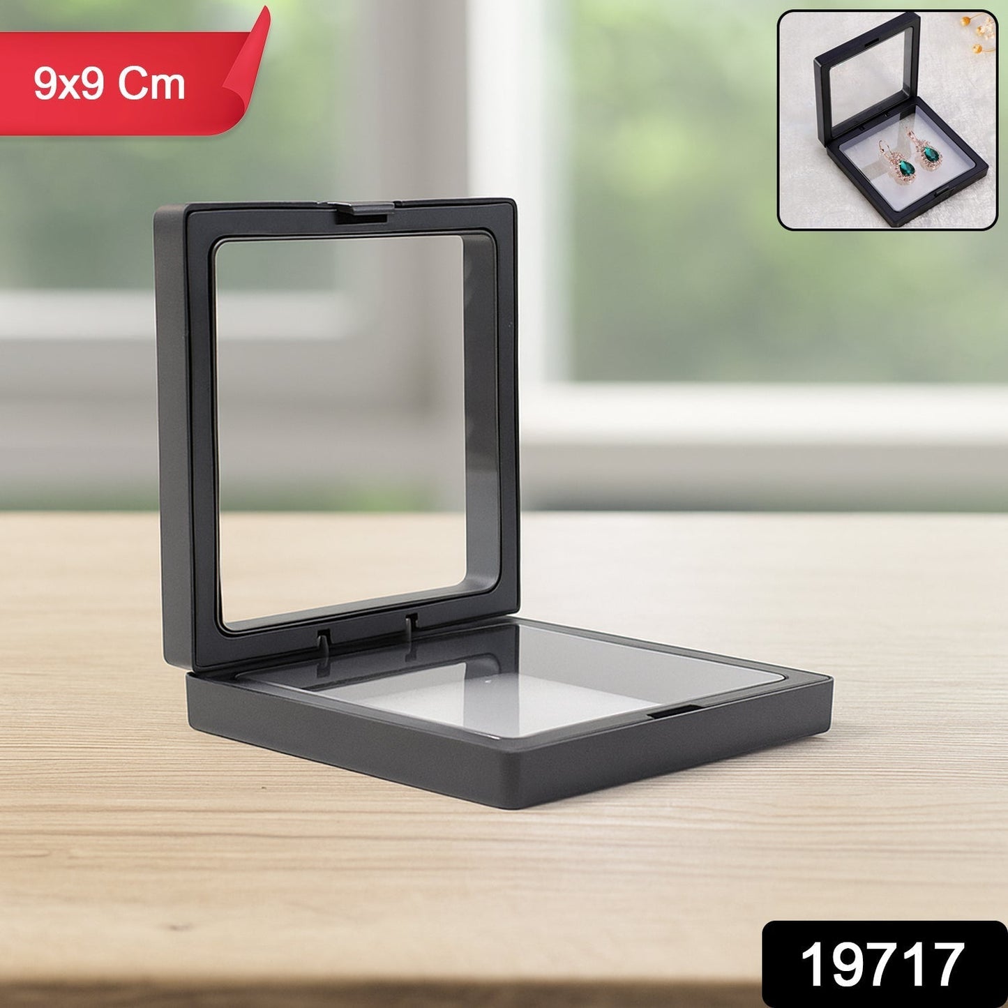 Transparent Jewellery Display Box (9x9 cm / 1 Pc / Mix Color)