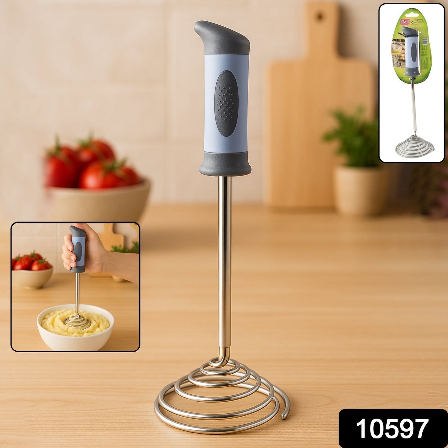 Supermom Spring Oâ€™Masher Heavy Duty Stainless Steel Vegetable & Potato Masher