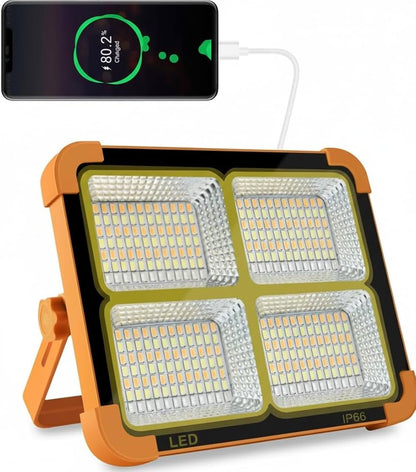 Portable Rechargeable Solar LED Light – Waterproof Outdoor Emergency Flood Light | Zentek
