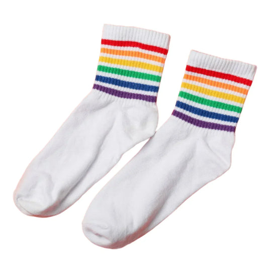 1 PAIR SOCKS PRINTED TRENDY MULTIPLE DESIGNER SOCKS (1 Pc / Mix Design)