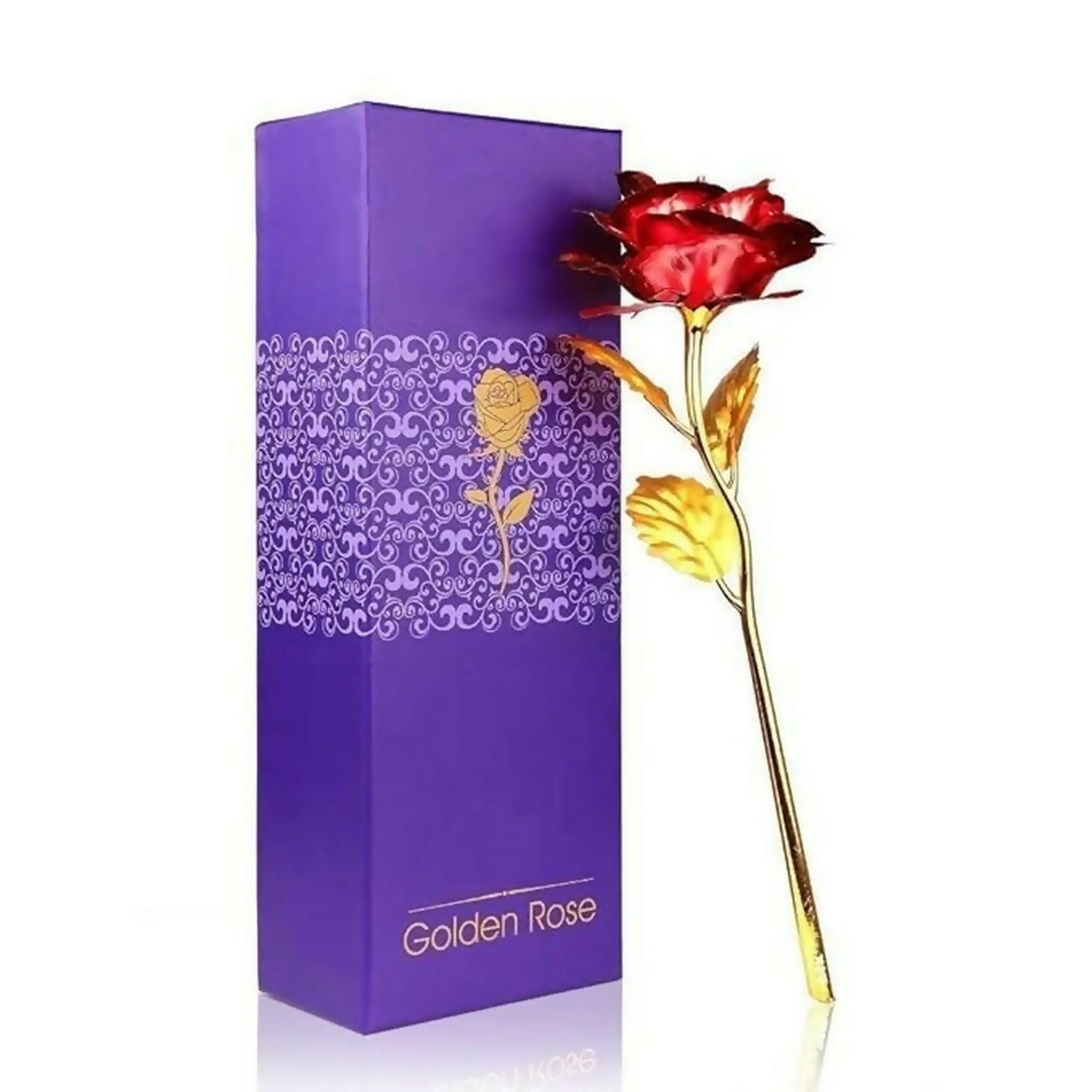 24K Gold Plated Artificial Rose for Gift